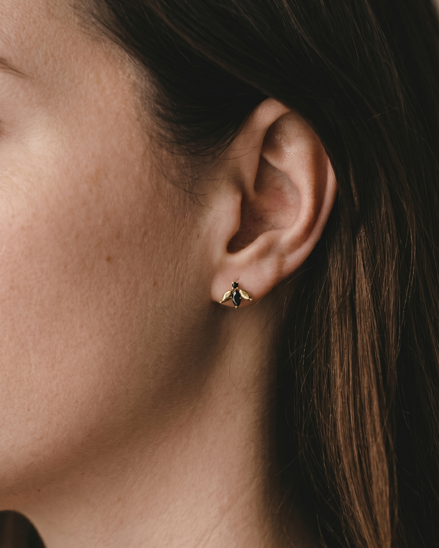 Pauline Félicité Earring With Black Diamonds