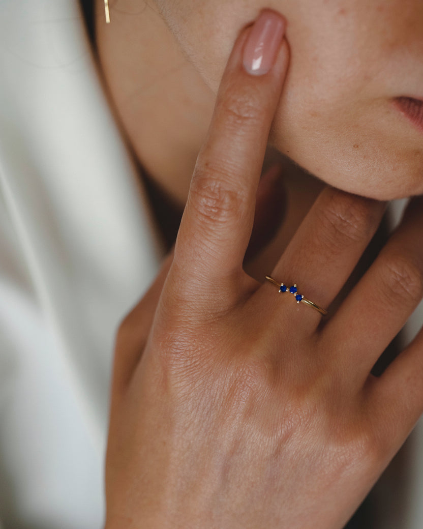 Frida Gold Ring Sapphire