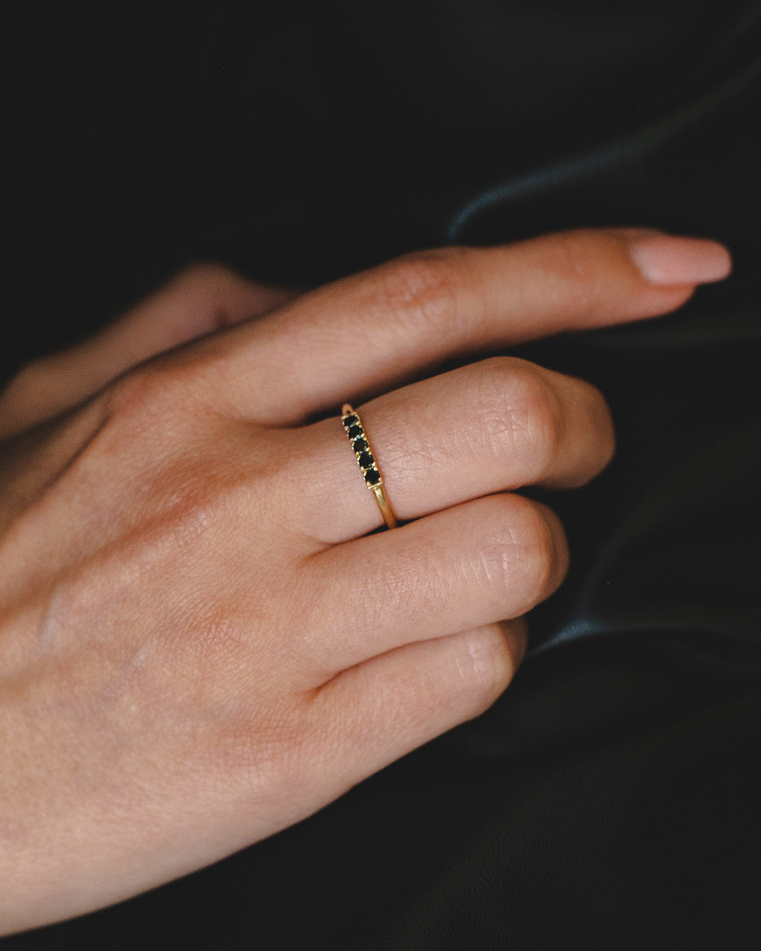Candy Gold Ring Black Diamonds