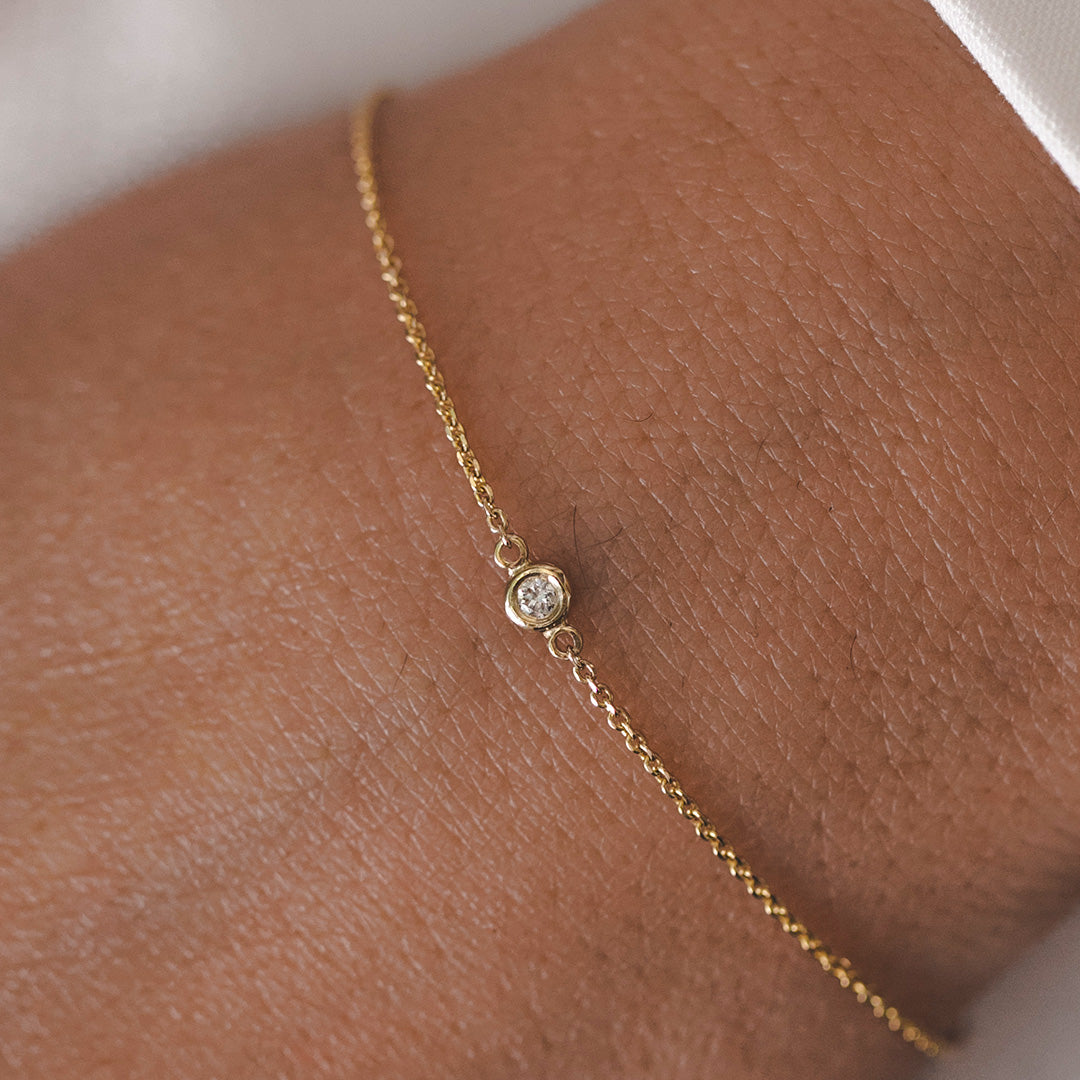 Alexis Gold Bracelet White Diamonds
