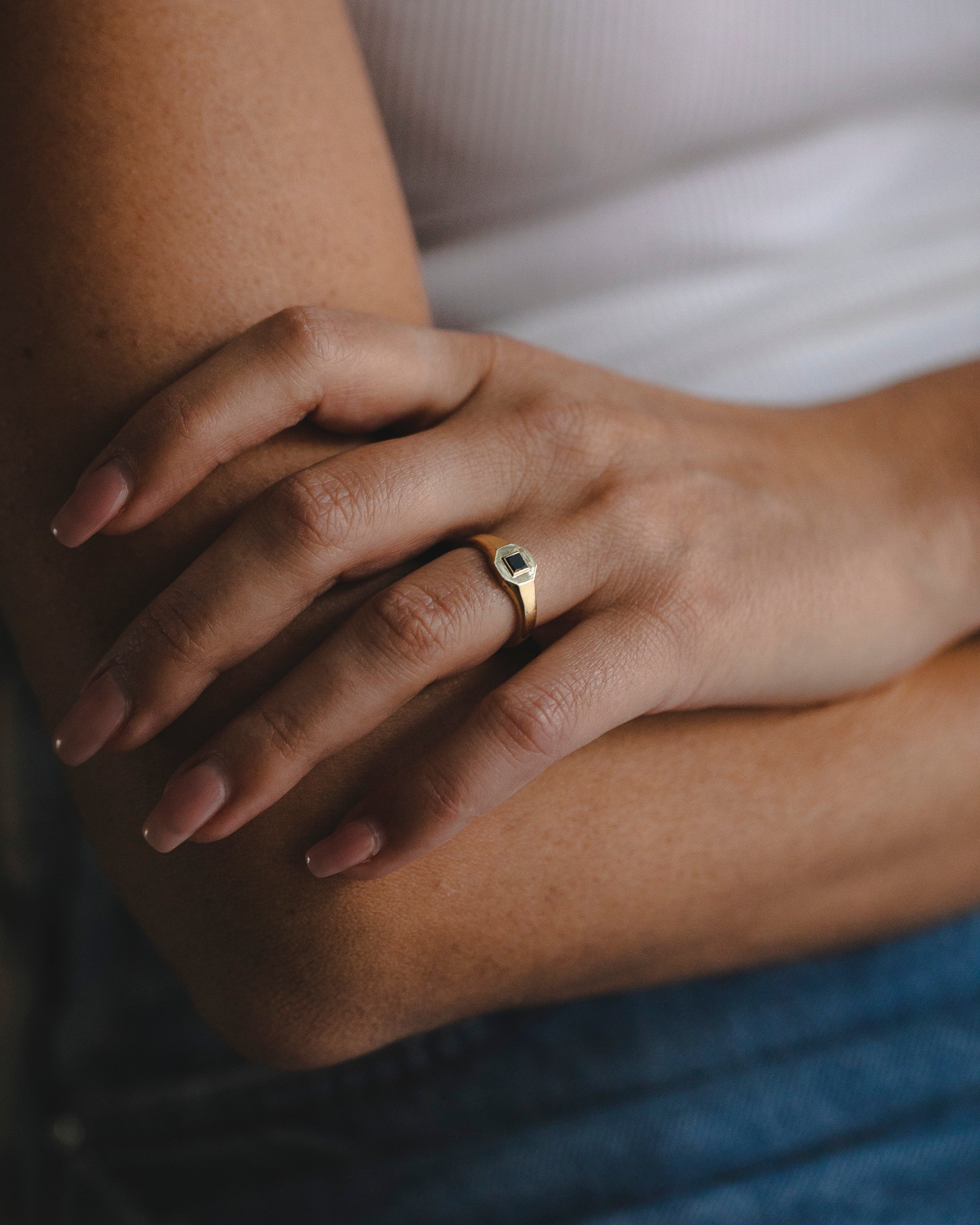 Taylor Gold Ring Black Princess Diamond