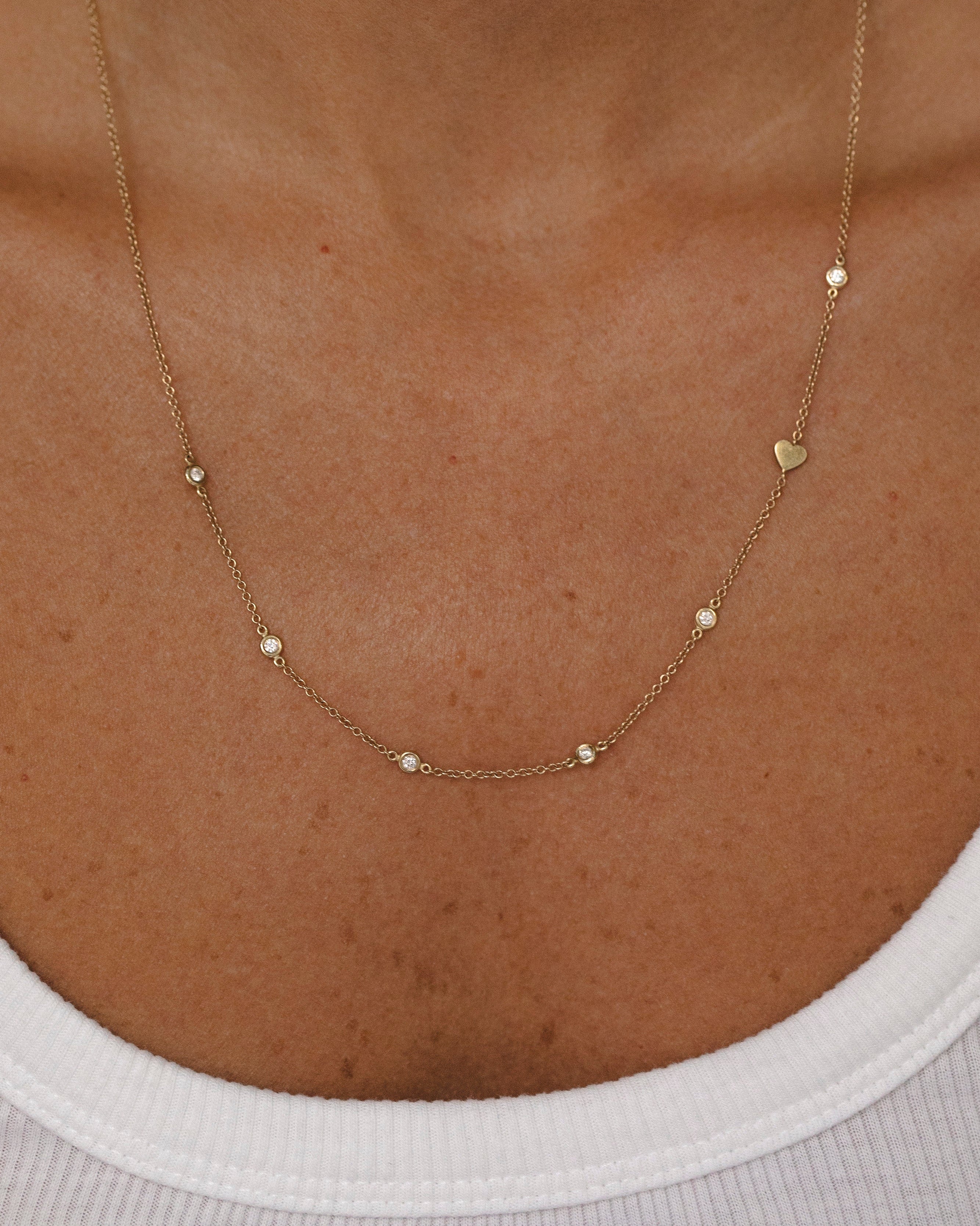 Alex Necklace With Heart Pendant and Engraving