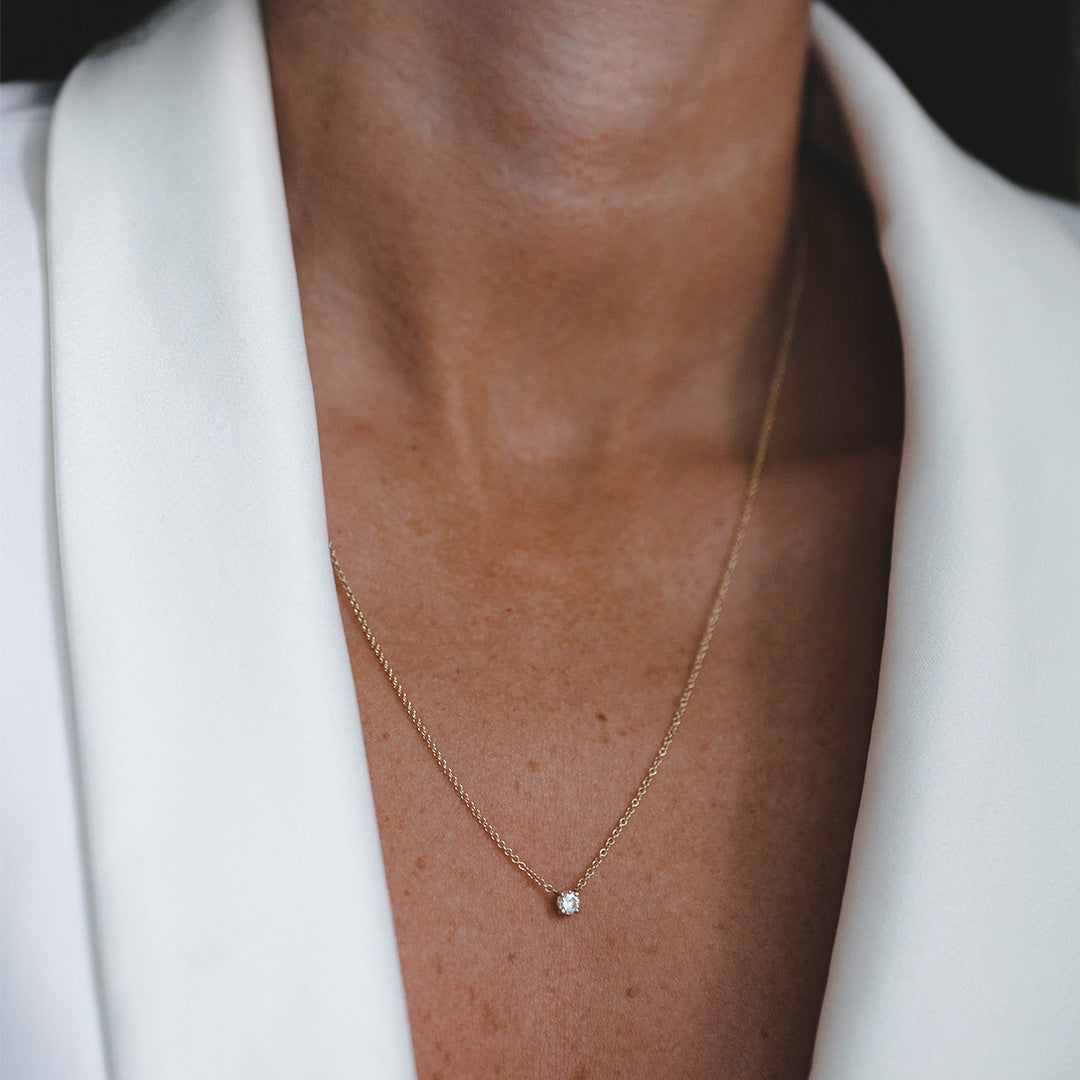 Annabelle Necklace White Diamond 4mm
