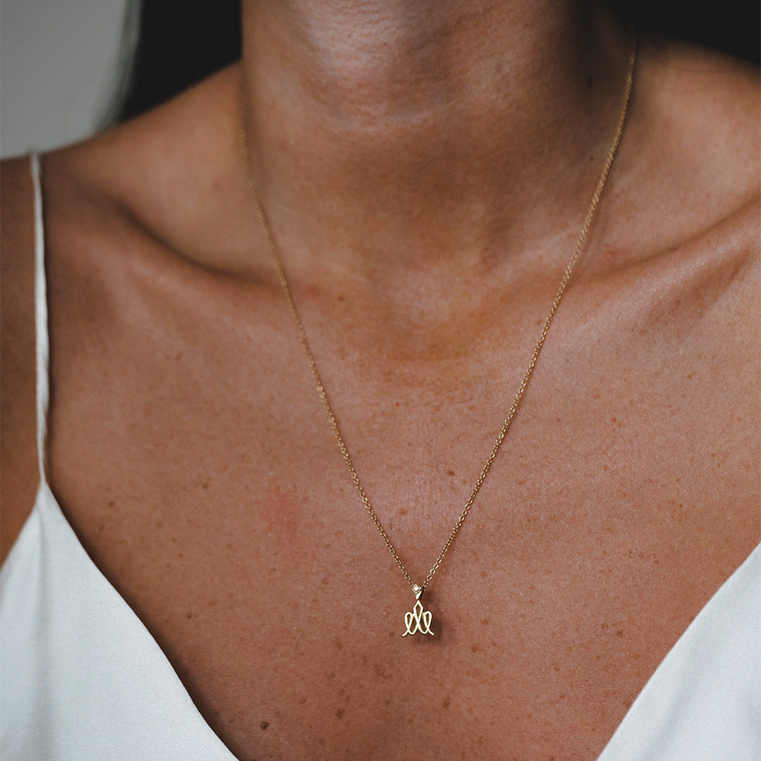 Crown Gold Necklace