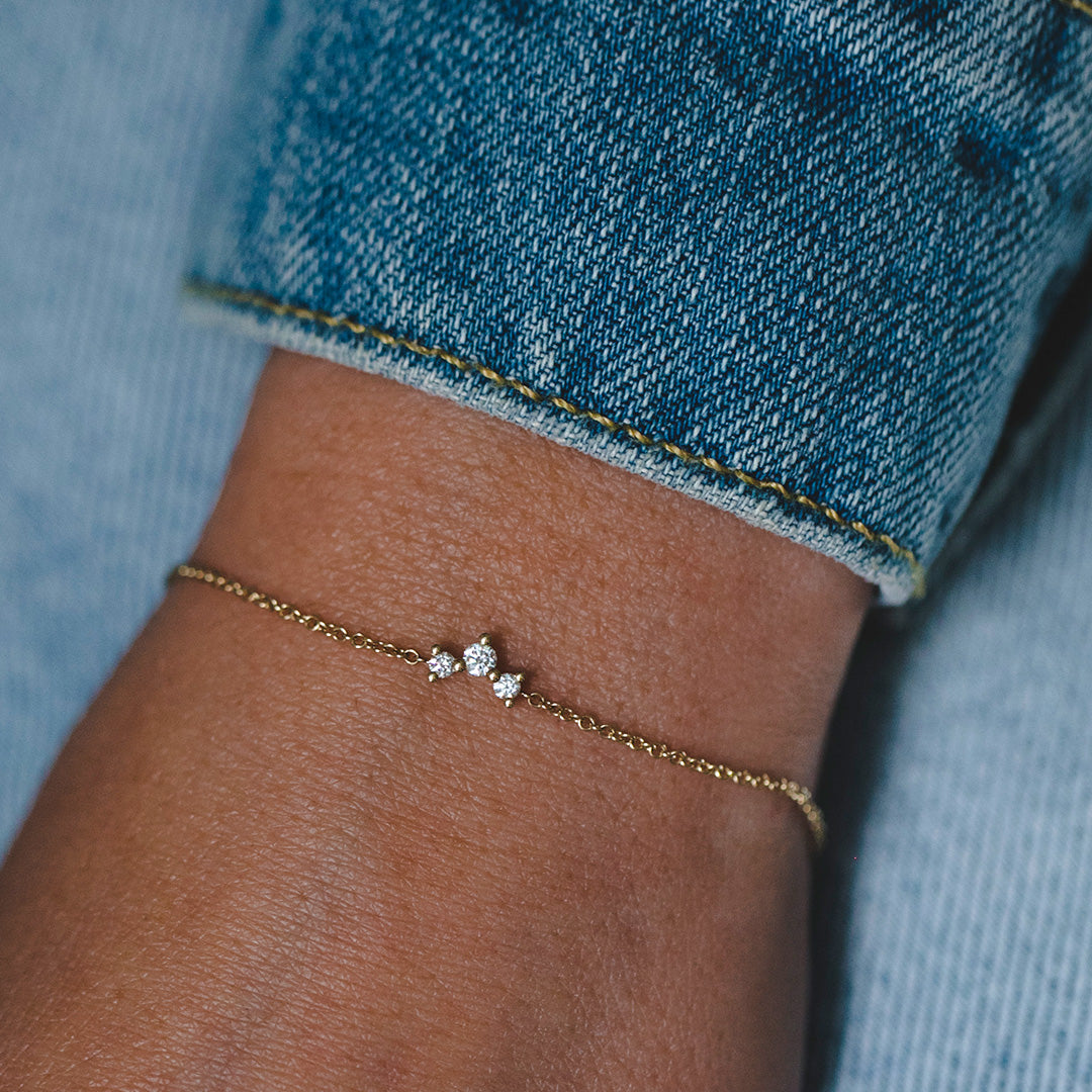 Frida and alex gold bracelet white diamonds