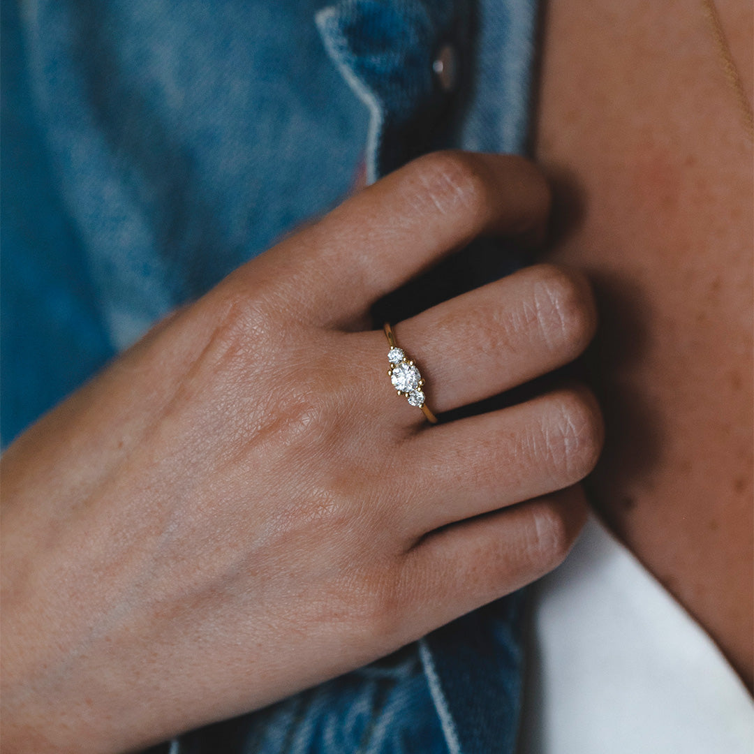 Audrey Gold Ring 5mm Diamond