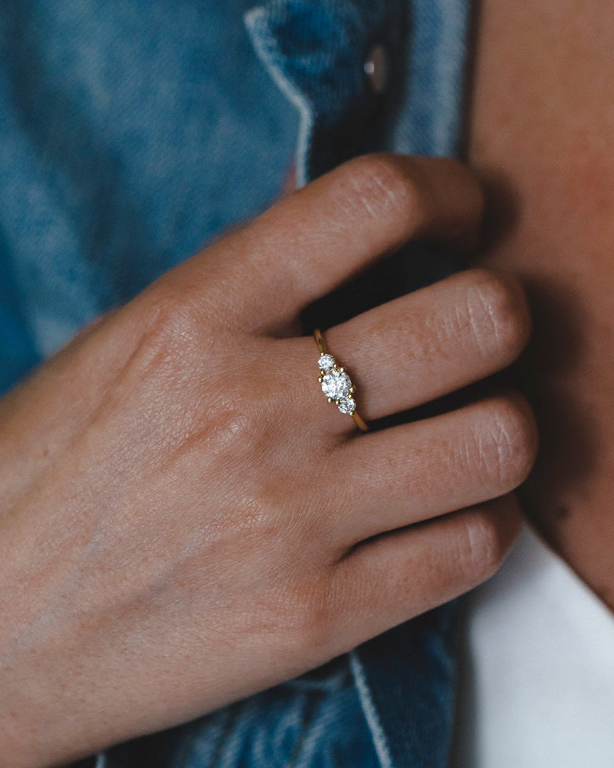 Audrey Gold Ring 5mm Diamond