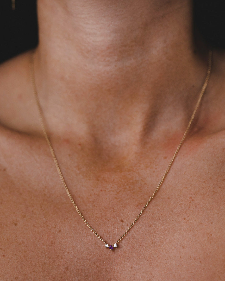 Frida amethyst and white diamonds Necklace