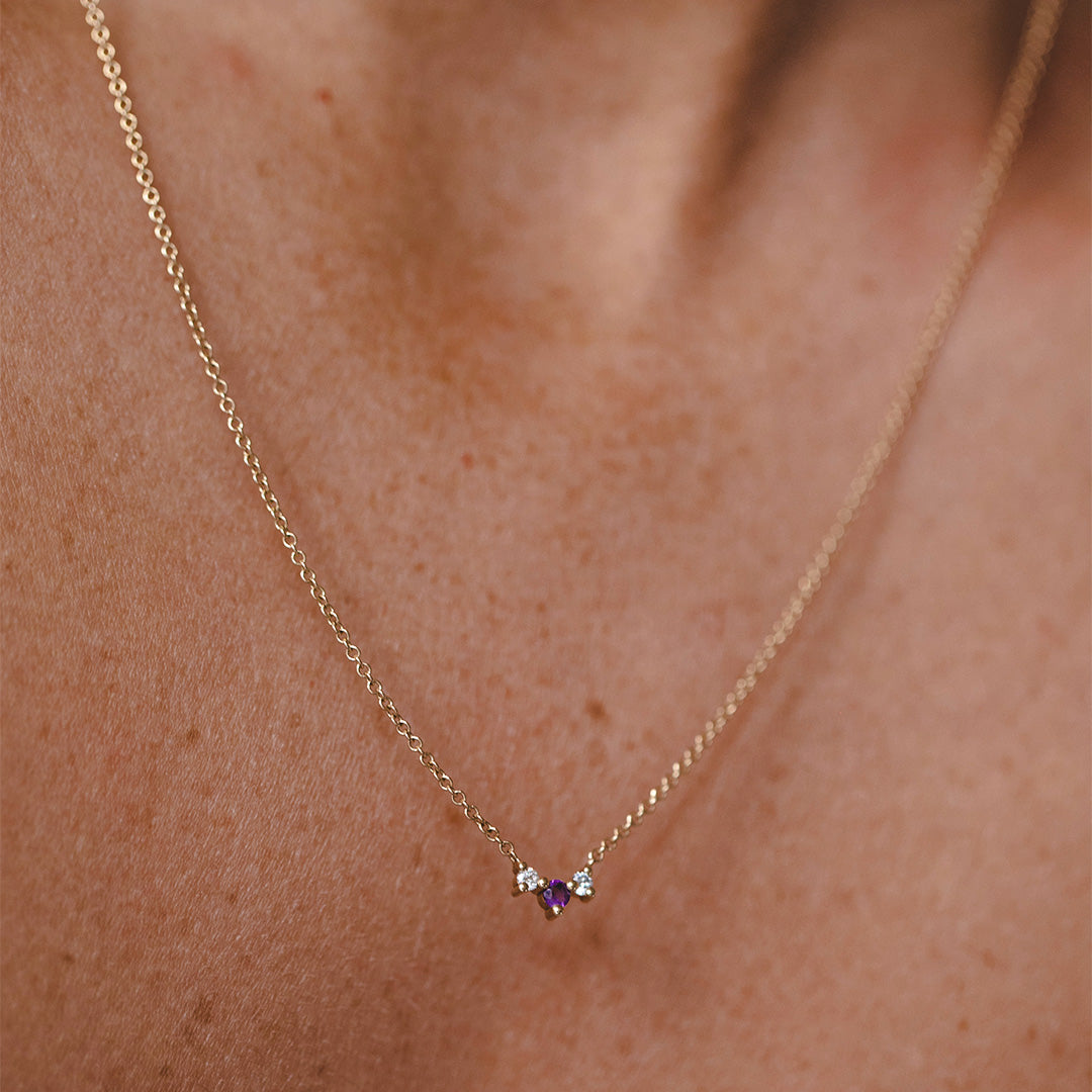 Frida amethyst and white diamonds Necklace