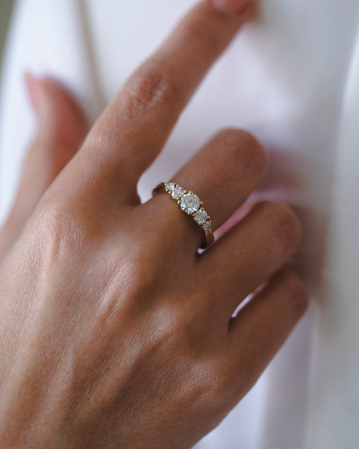 Suzana Gold Ring White Diamonds