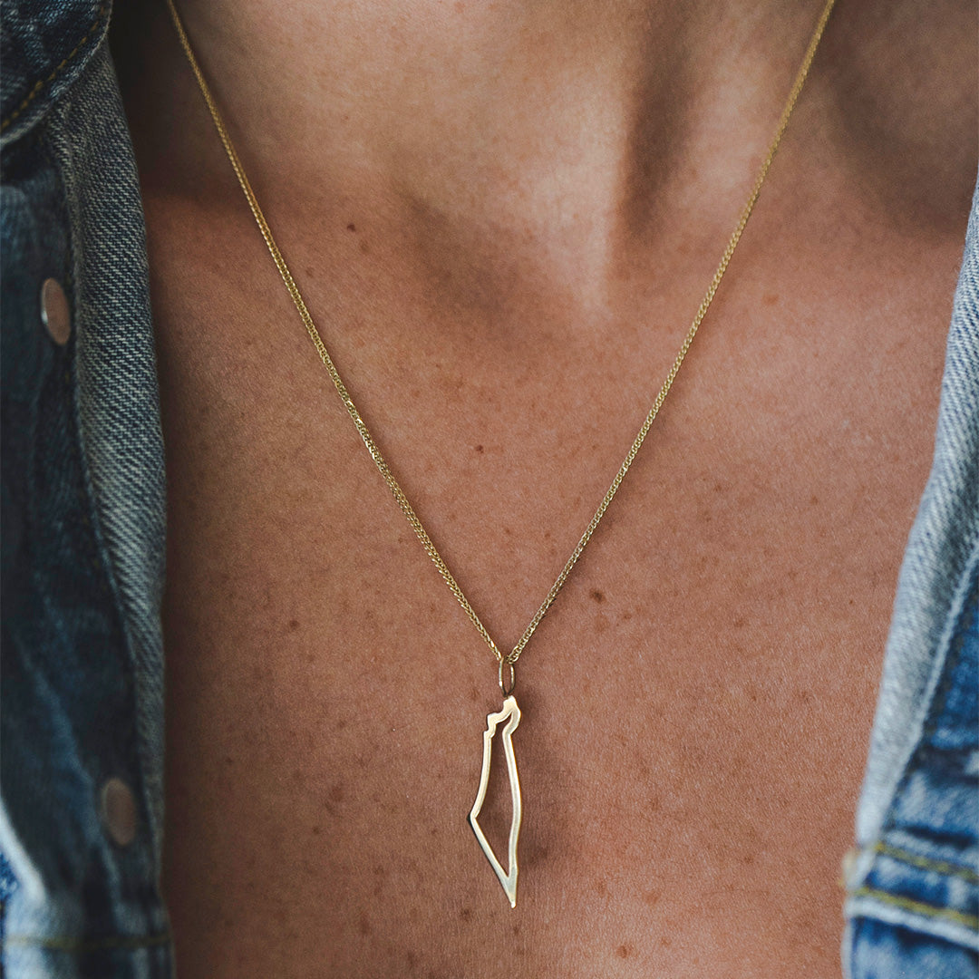 Israel Frame Gold pendant