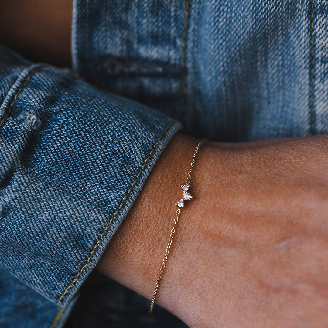 Frida and alex gold bracelet white diamonds