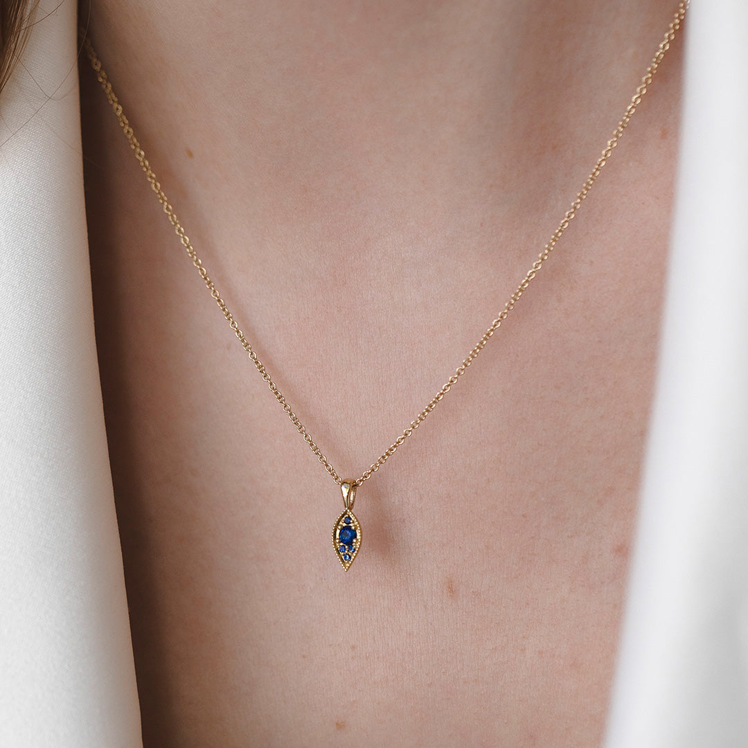 Jane Gold Necklace Sapphire