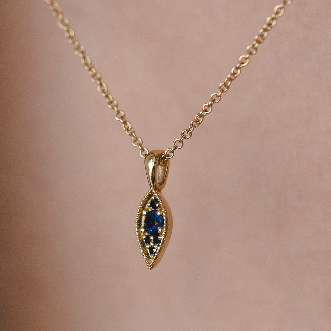 Jane Gold Necklace Sapphire