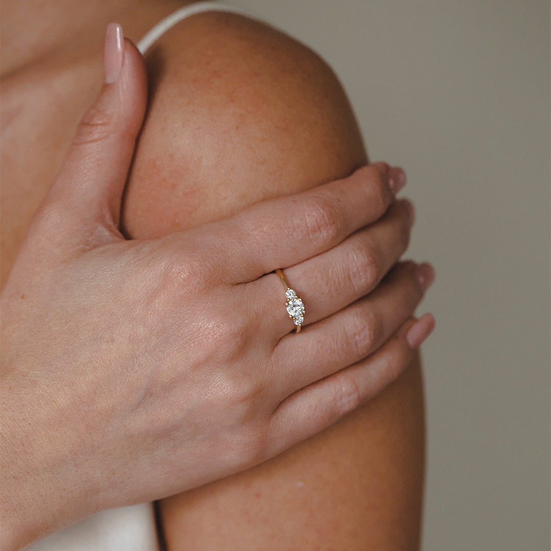 Audrey Gold Ring 5mm Diamond