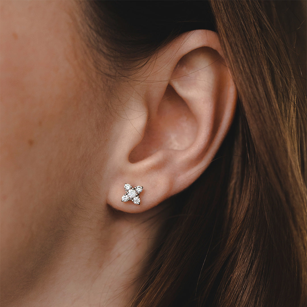 Eliana Gold Earring White Diamonds