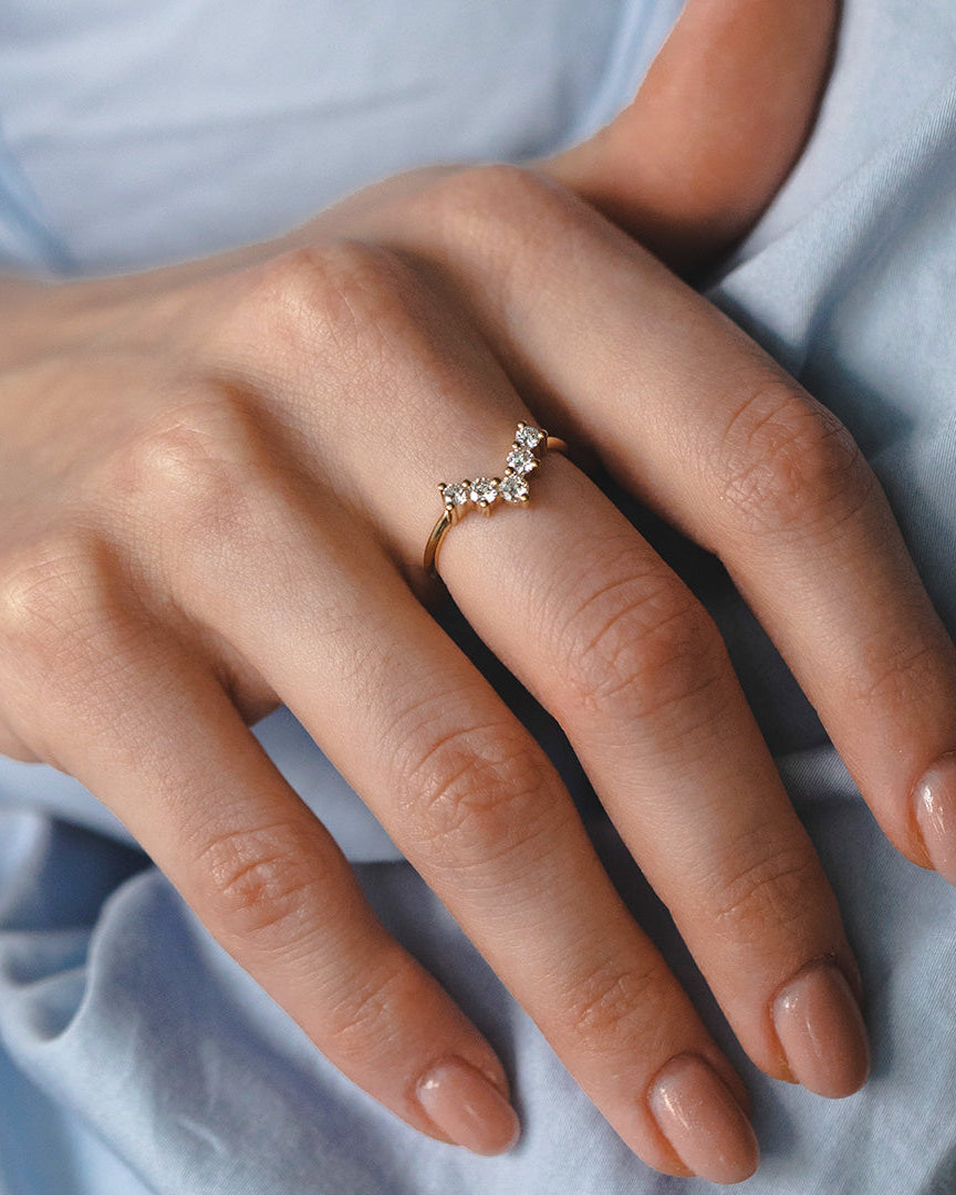Large Harmon ring With White Diamonds
