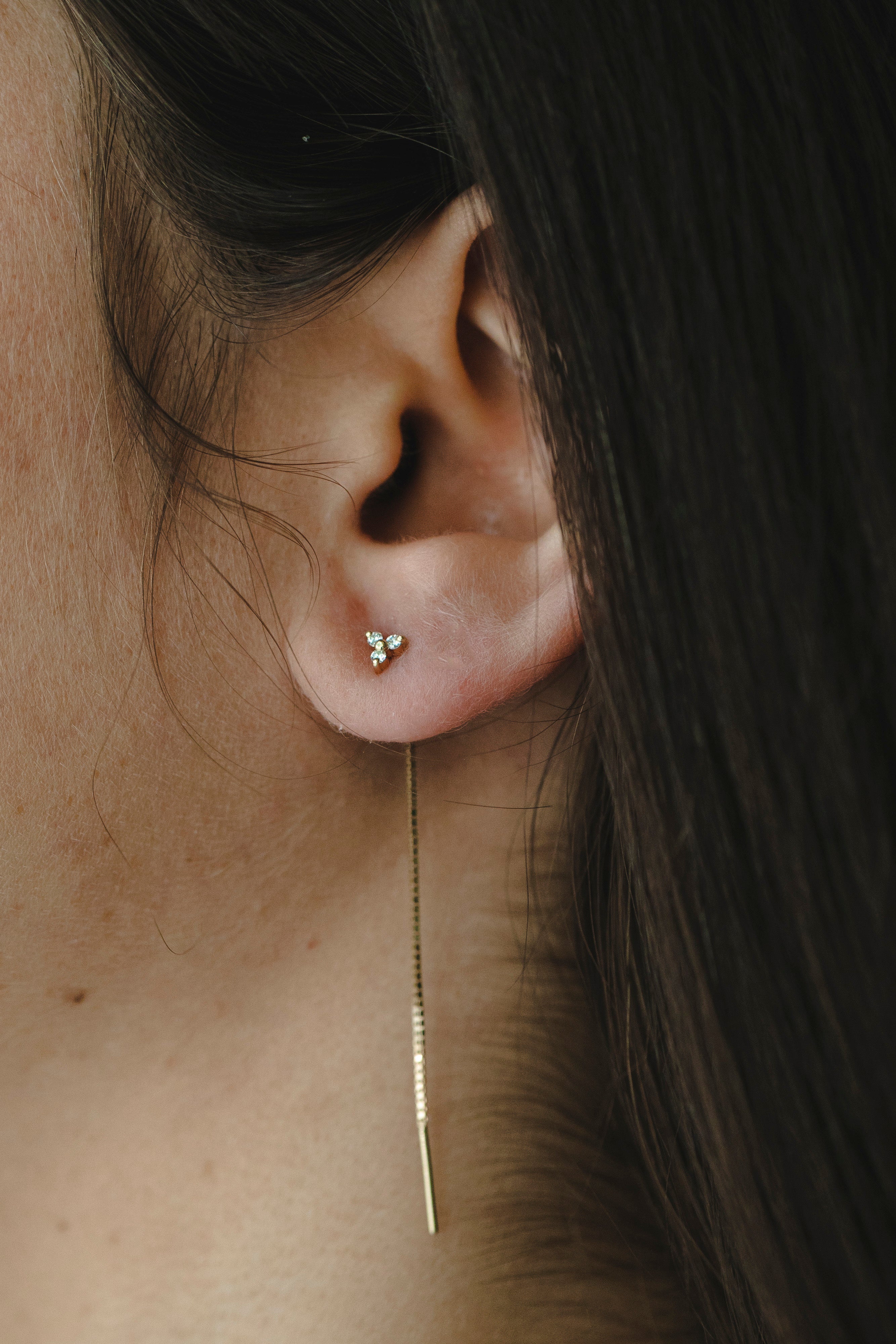 Mini Grace Noni White Diamond Earring