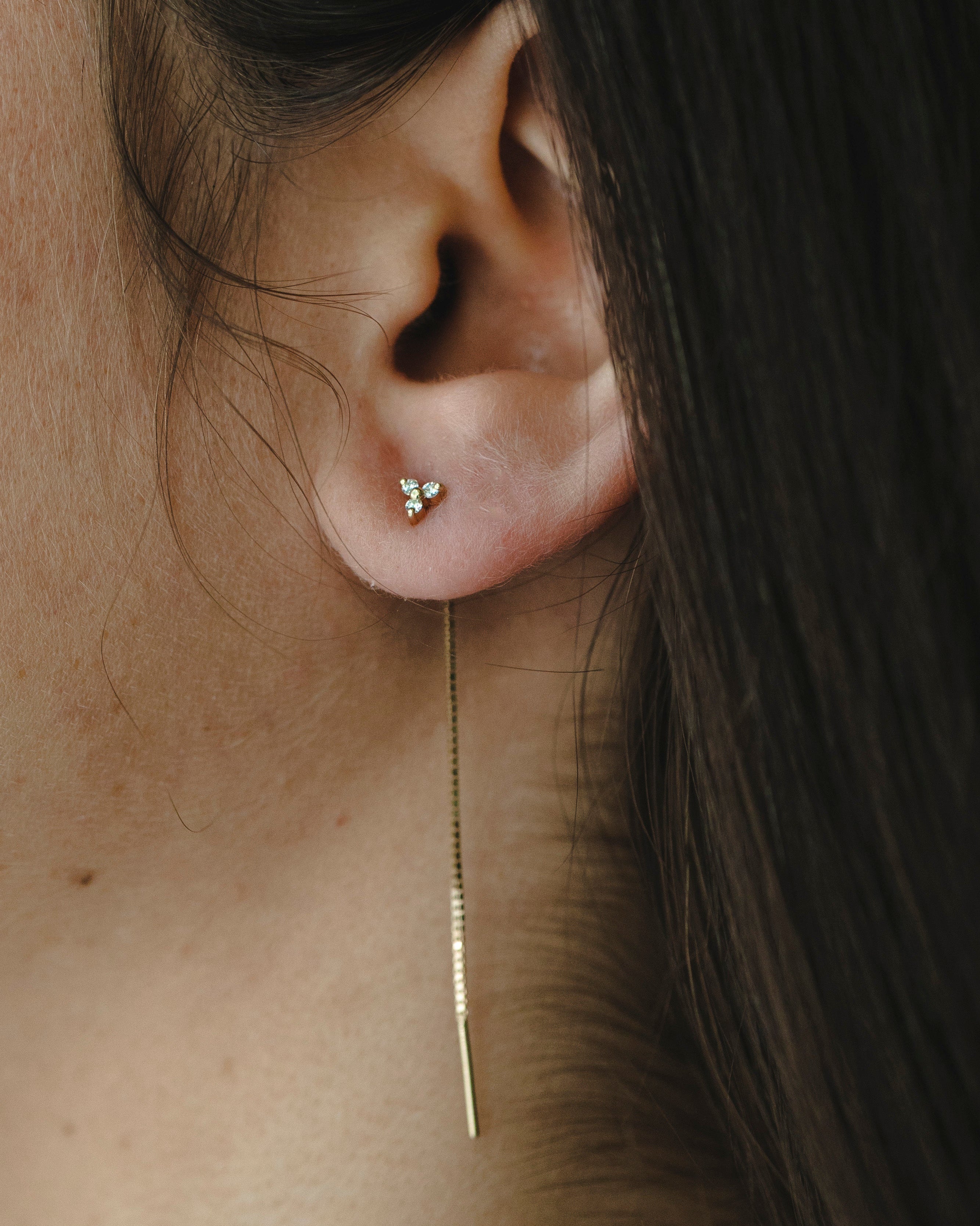 Mini Grace Noni White Diamond Earring