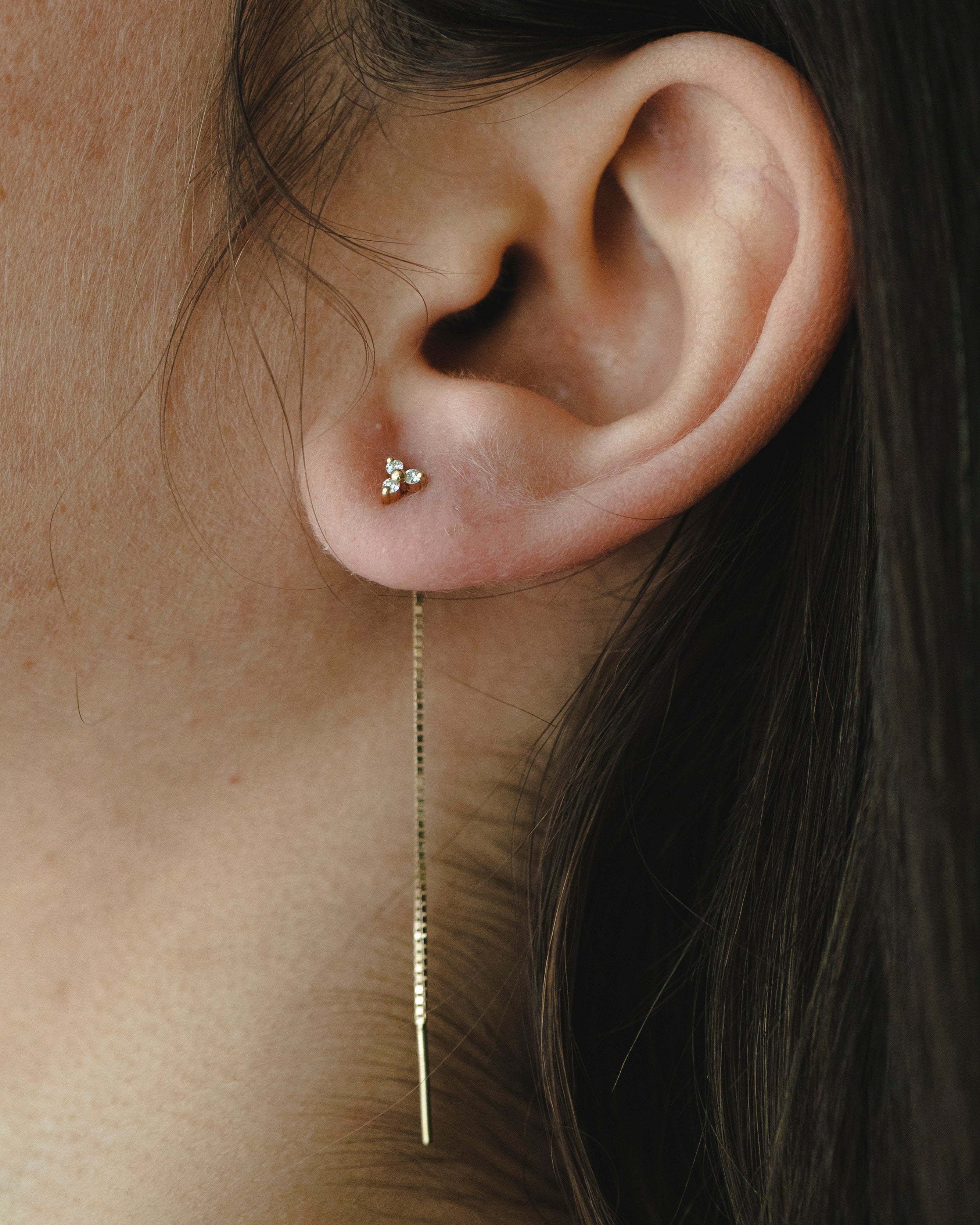 Mini Grace Noni White Diamond Earring