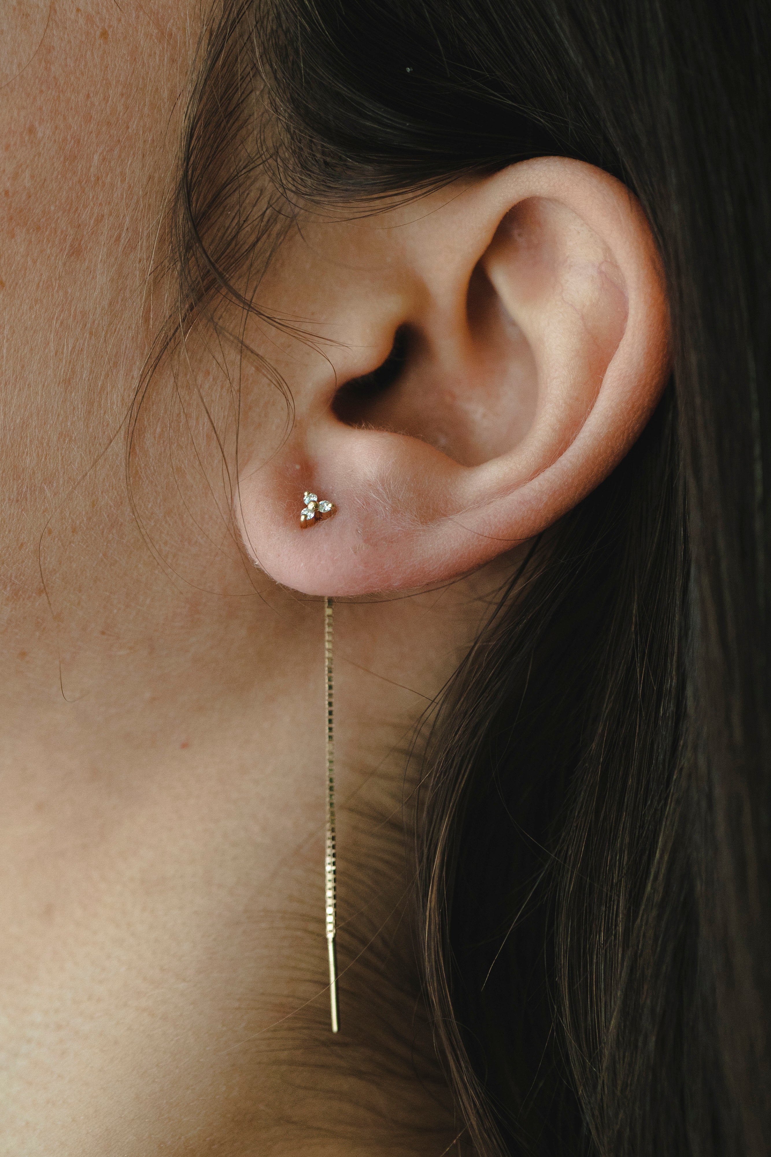 Mini Grace Noni White Diamond Earring