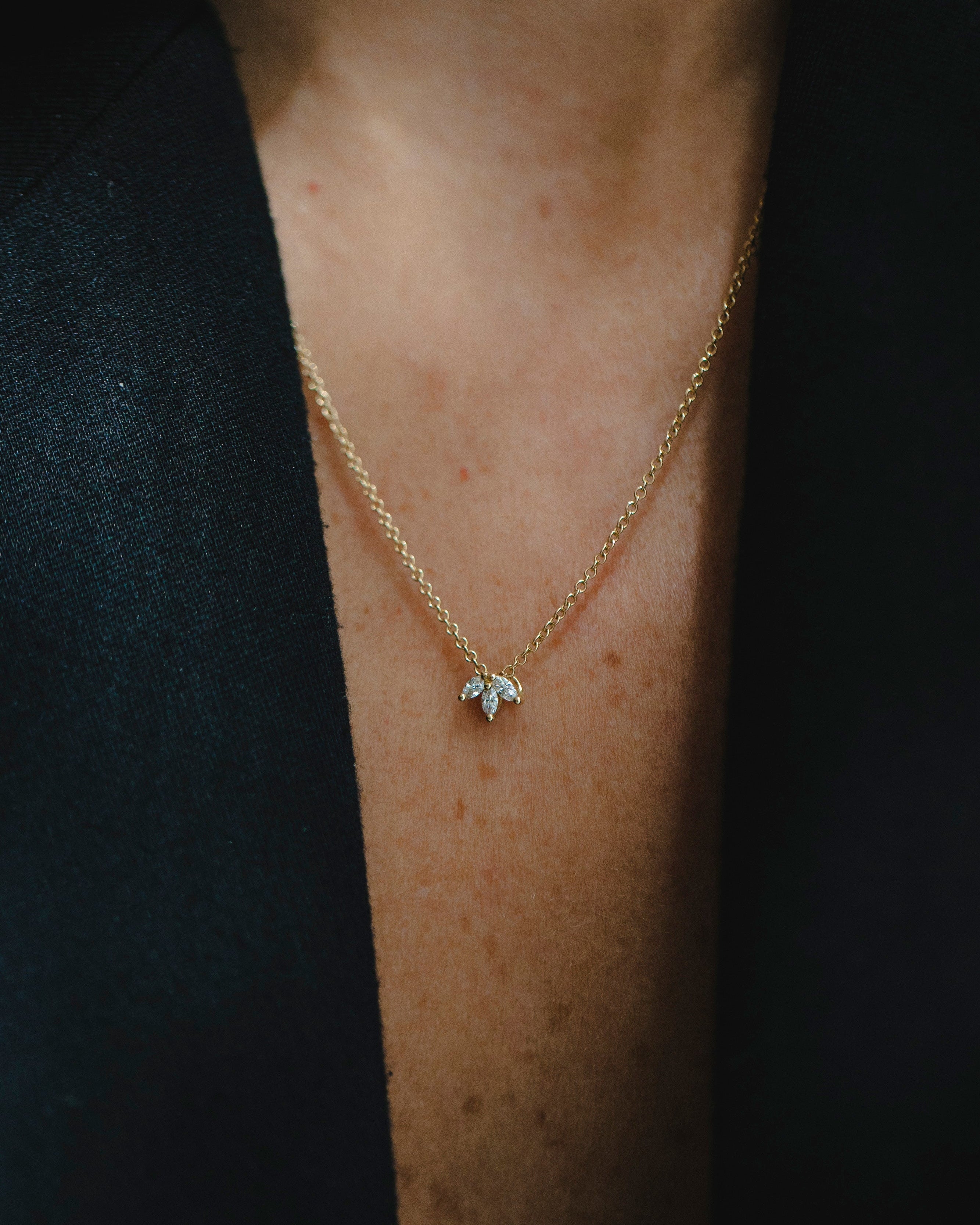 Françoise Necklace with White Diamonds