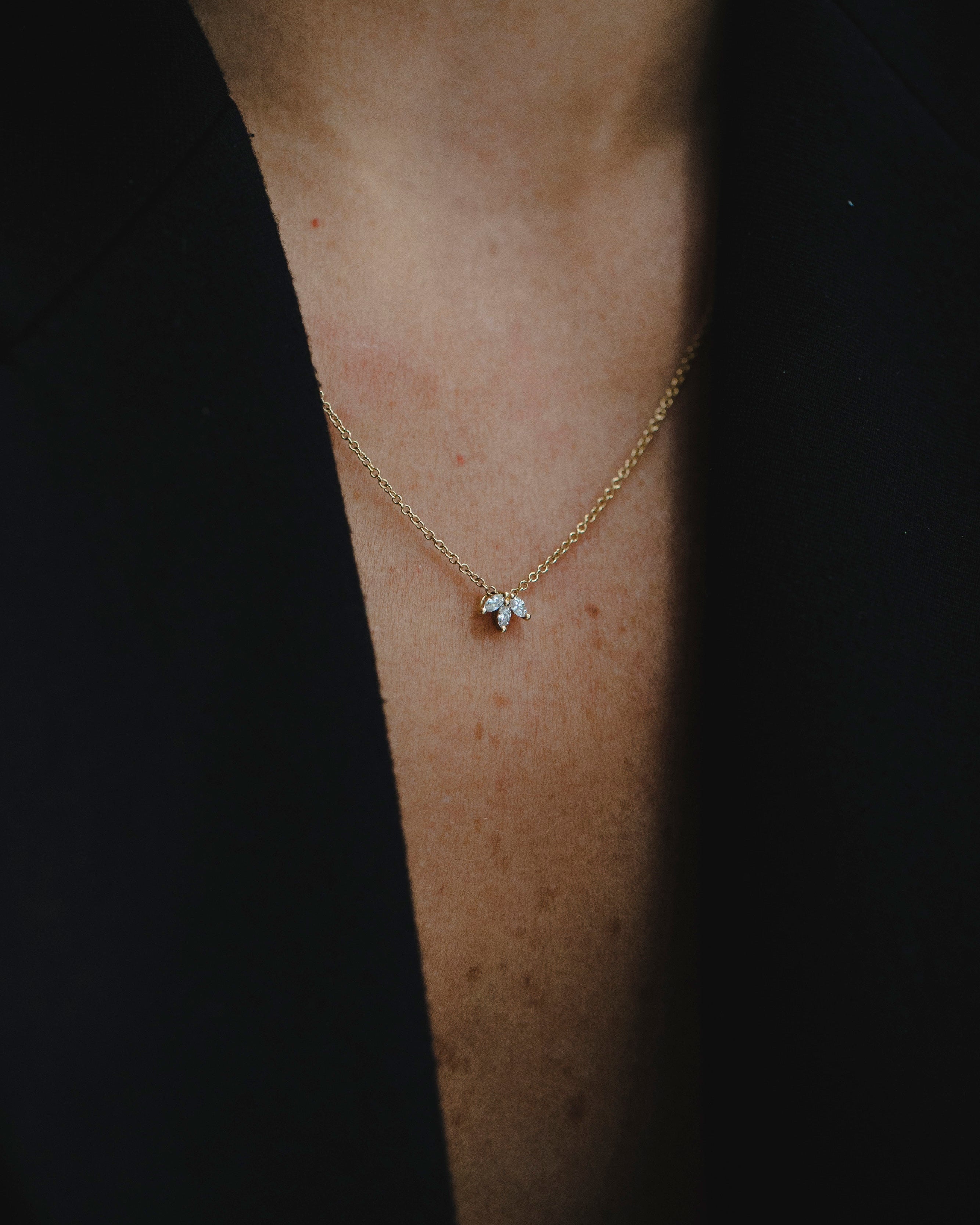 Françoise Necklace with White Diamonds