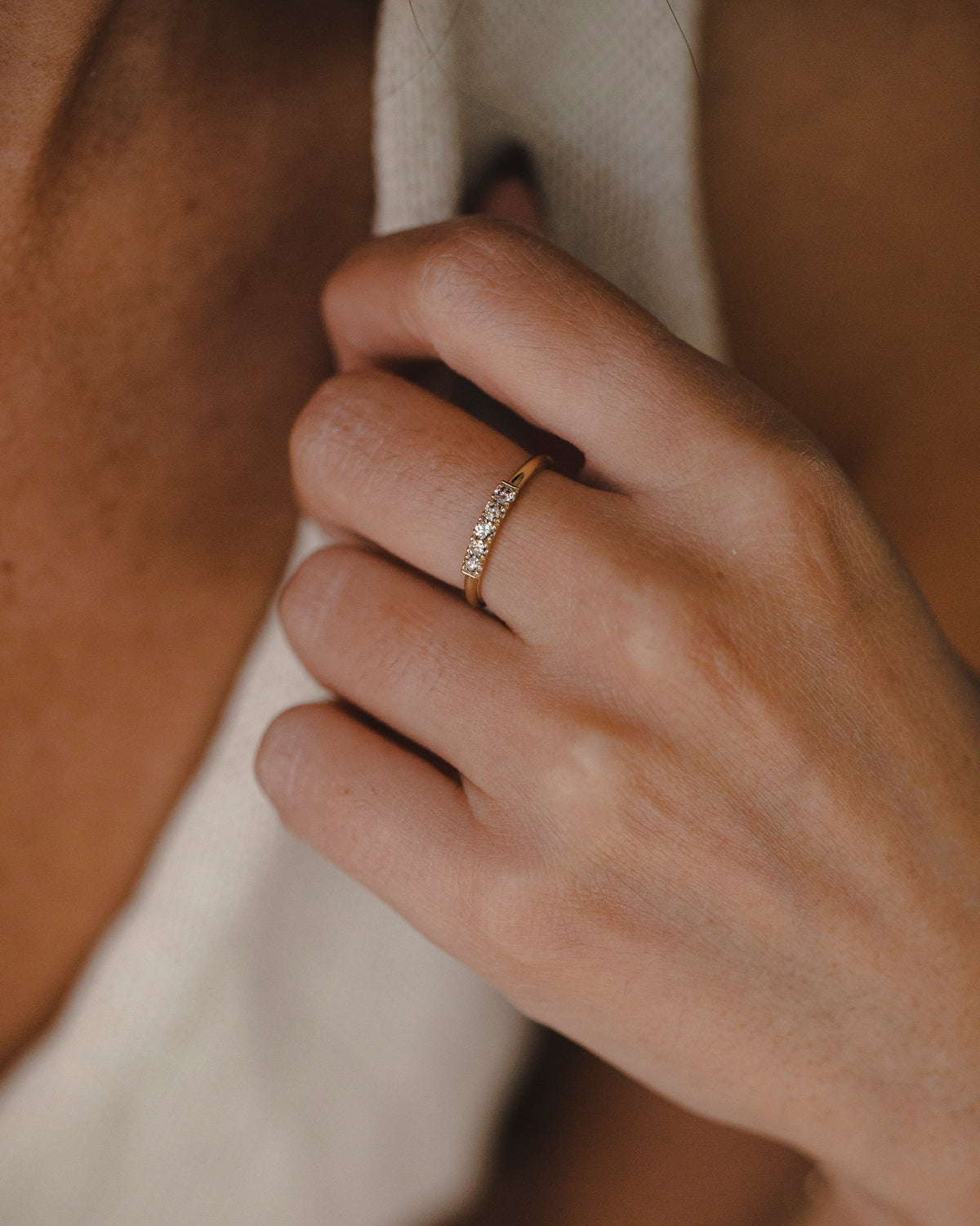 Candy Gold Ring cognac Diamonds
