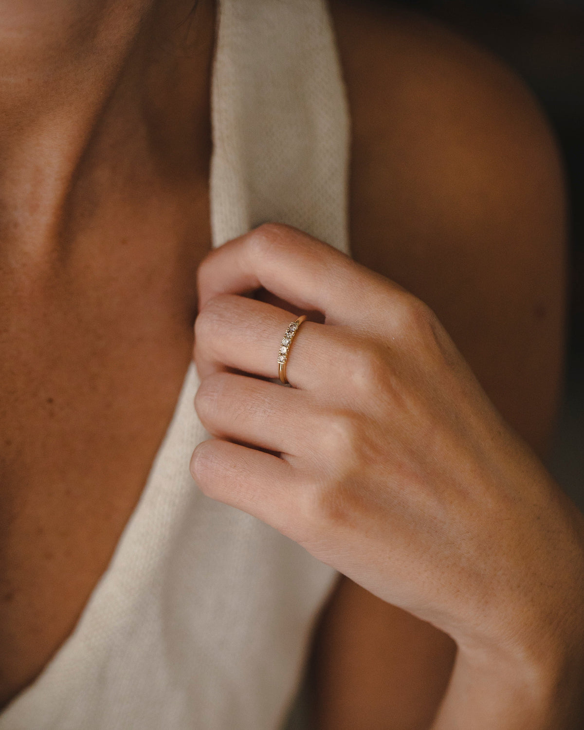 Candy Gold Ring cognac Diamonds