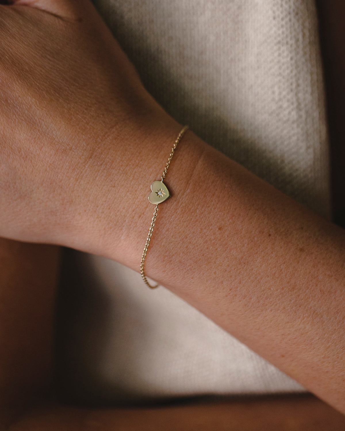 Heart Bracelet white diamond
