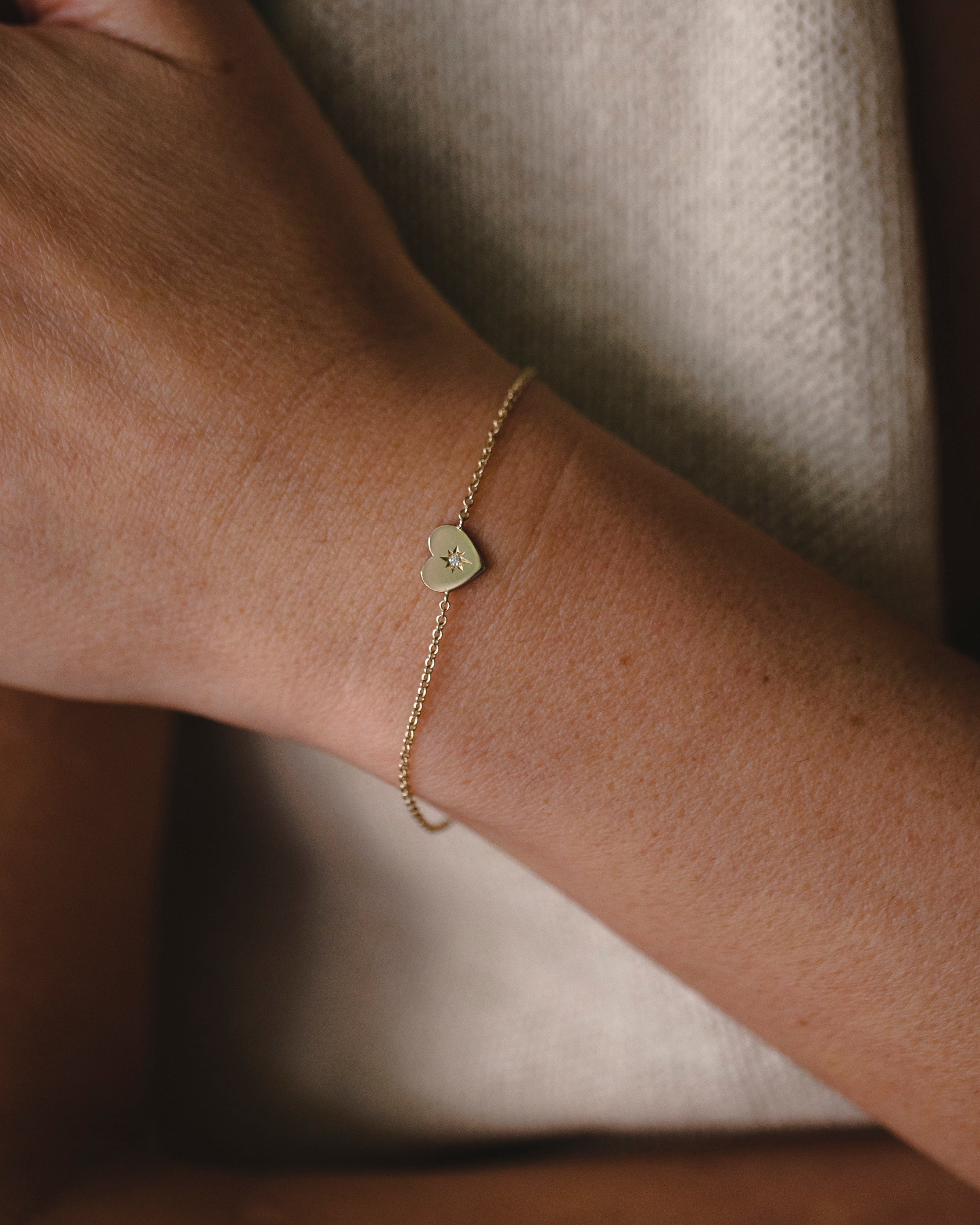 Heart Bracelet white diamond