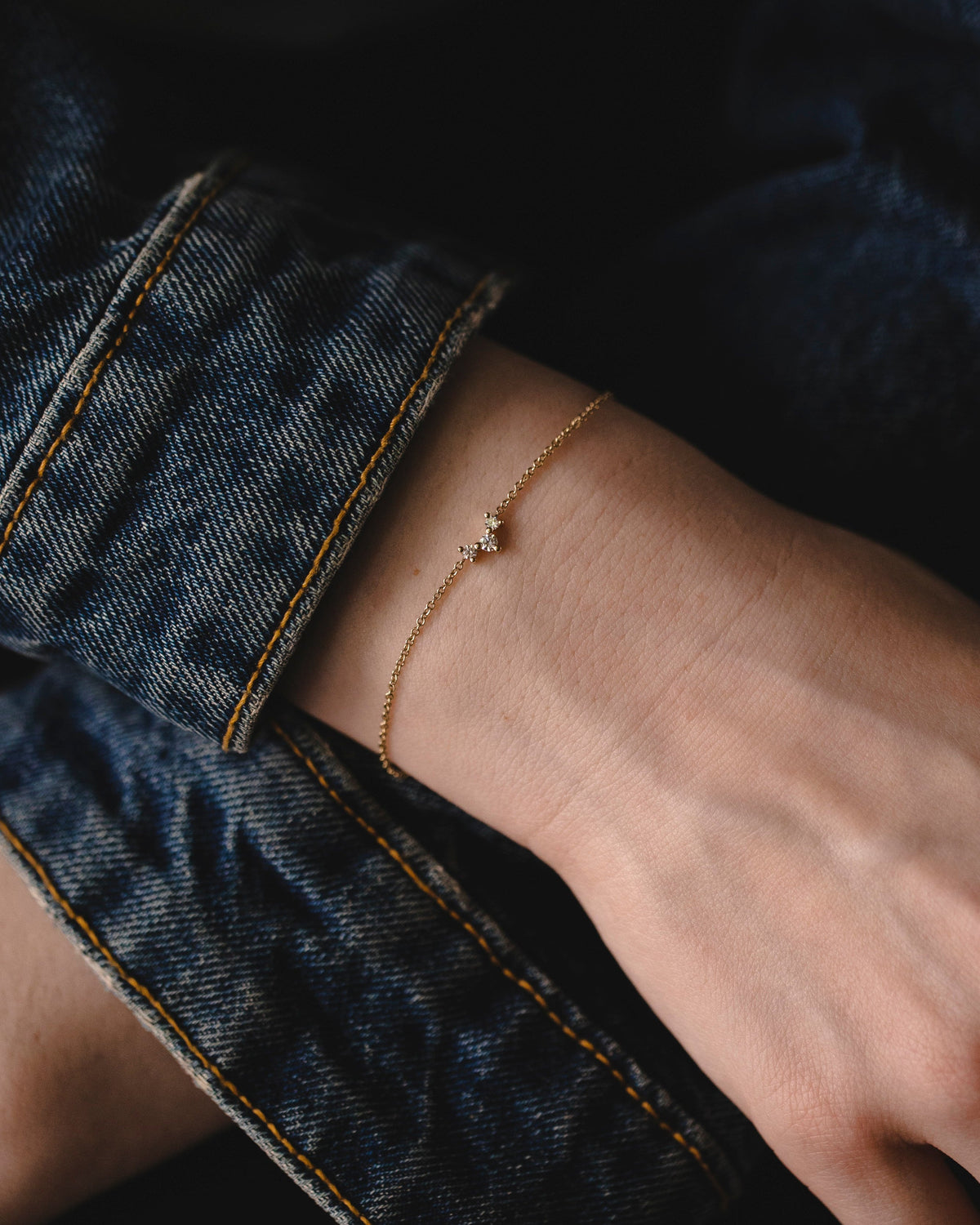 Frida and alex gold bracelet white diamonds