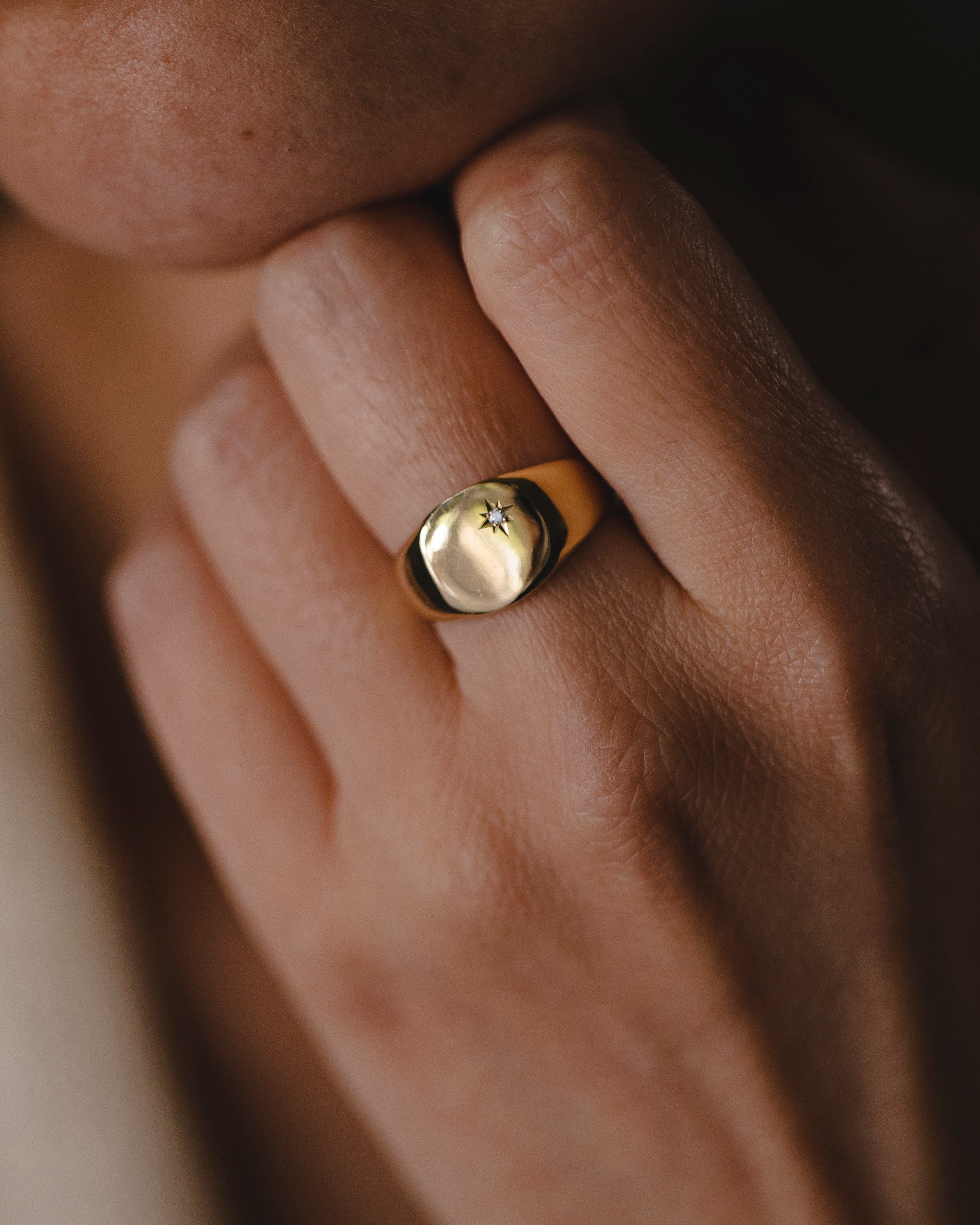 Maria Gold Ring White Diamond
