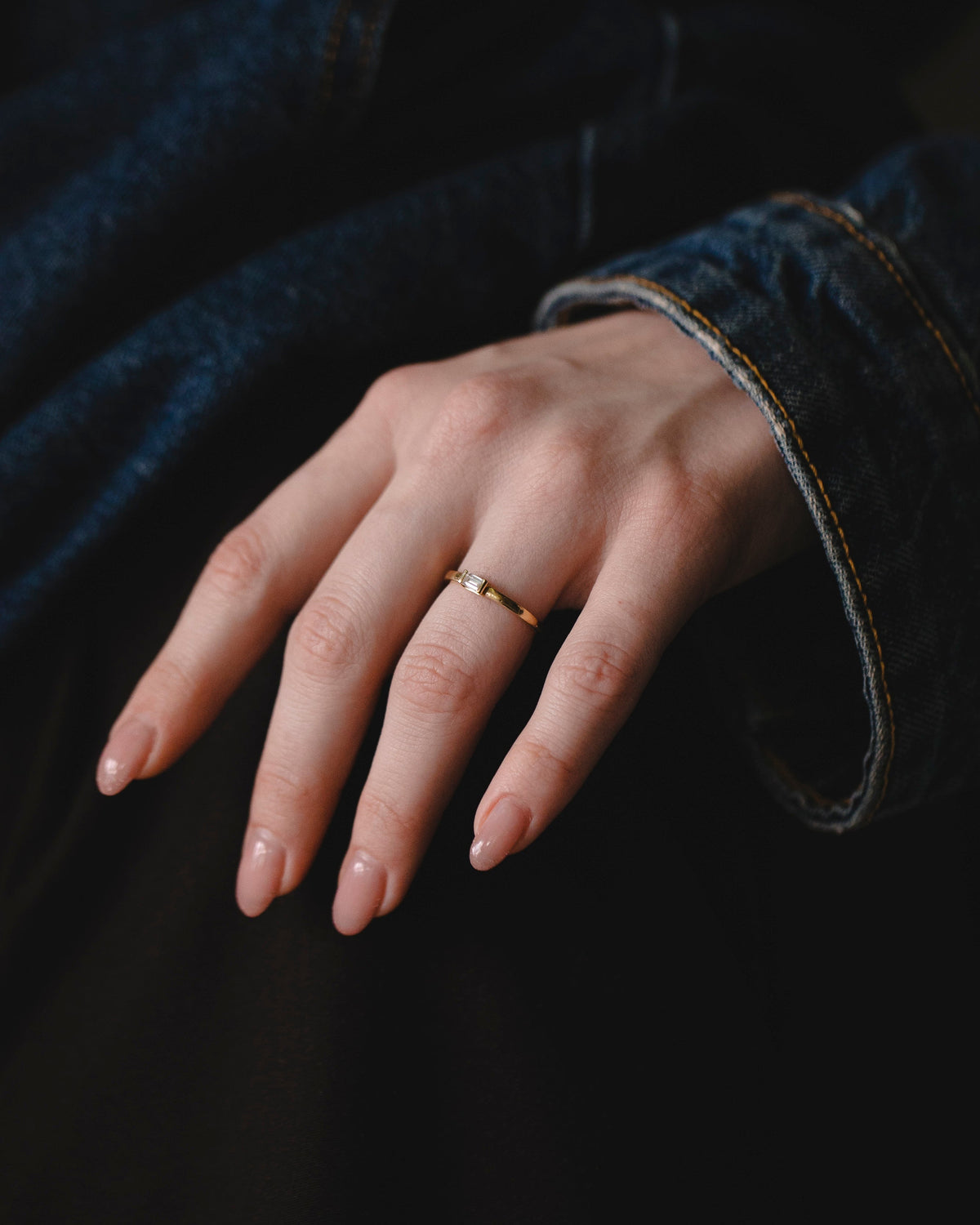 Baguette Gold Ring Diamond