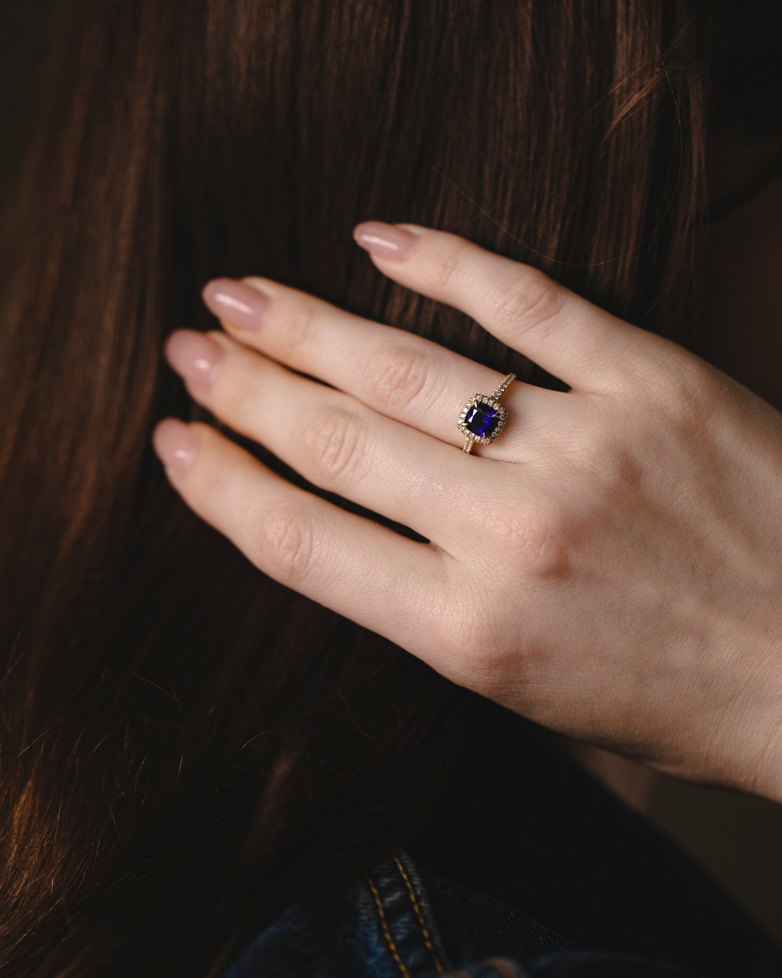 Rachel Ring With Sapphire and Diamonds
