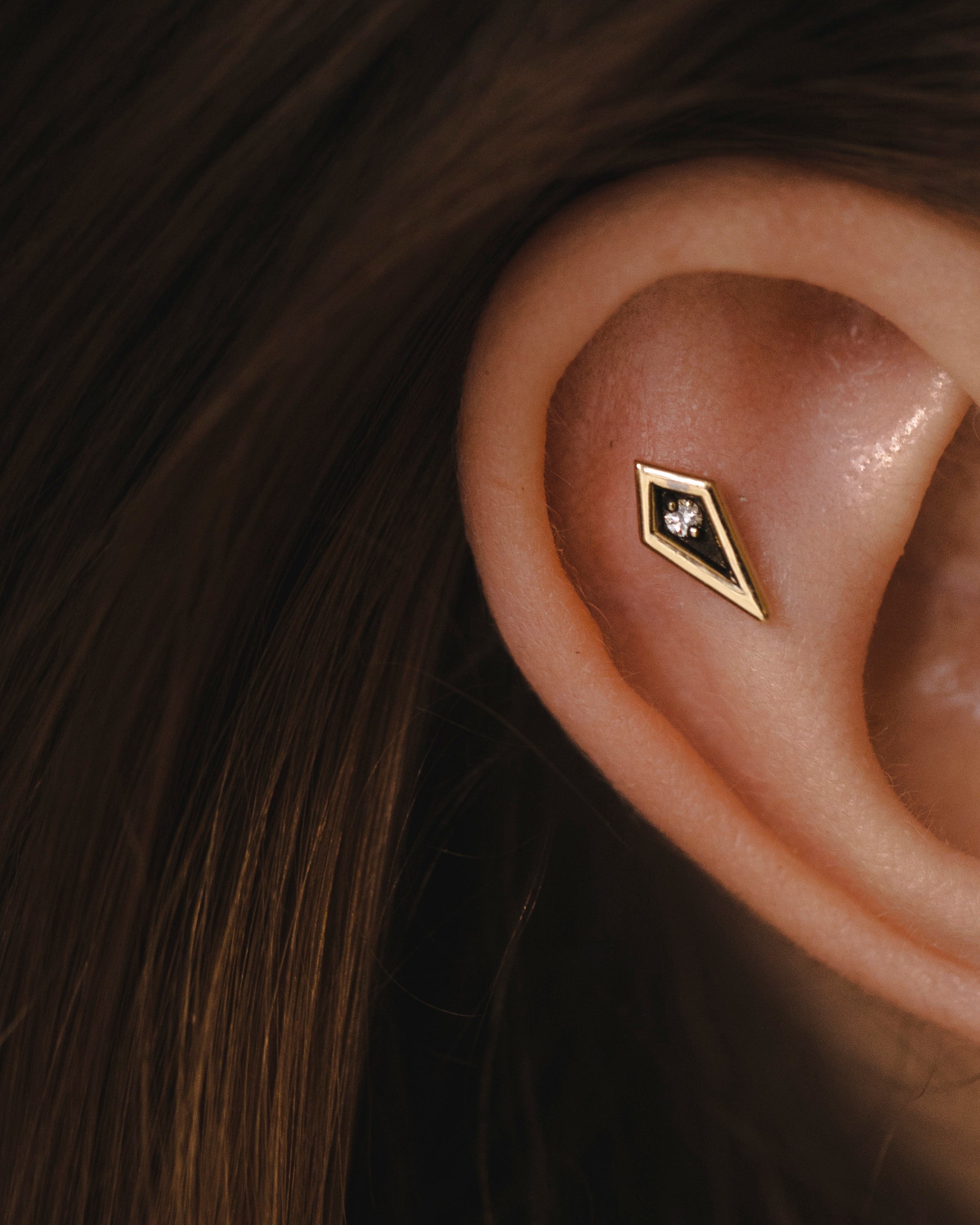 Roza Piercing With Diamond