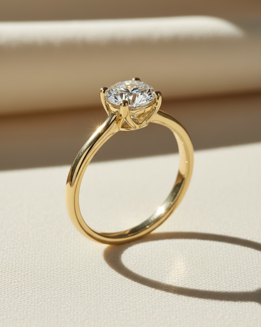 Monroe Ring 6.5mm lab diamond