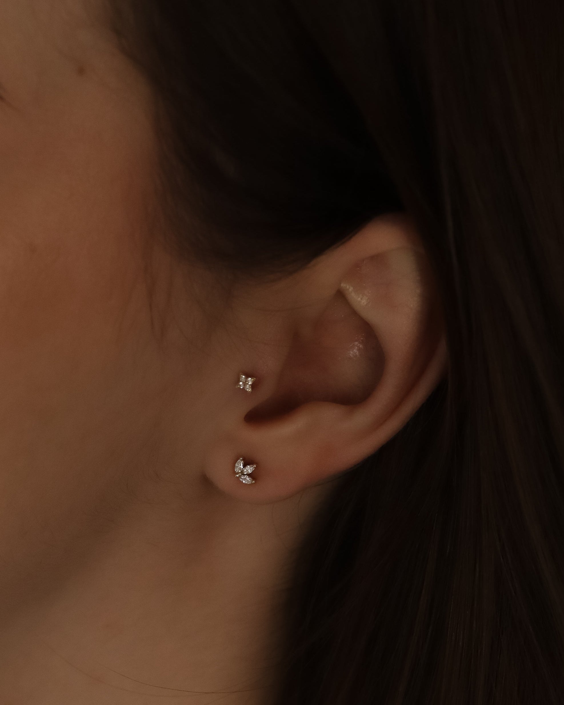 Mini Francoise Earring White Diamonds