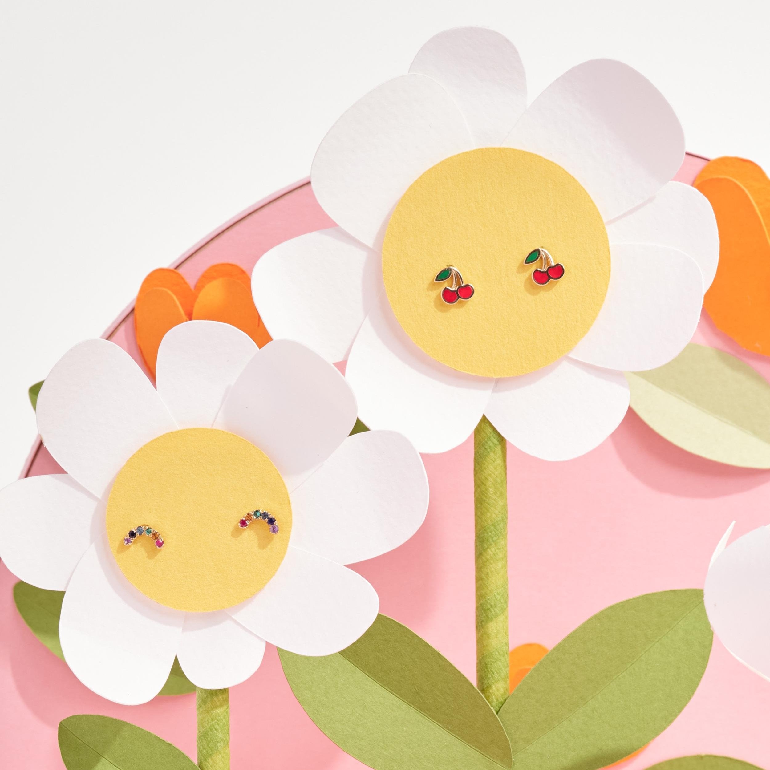 Gold Cherry Earring