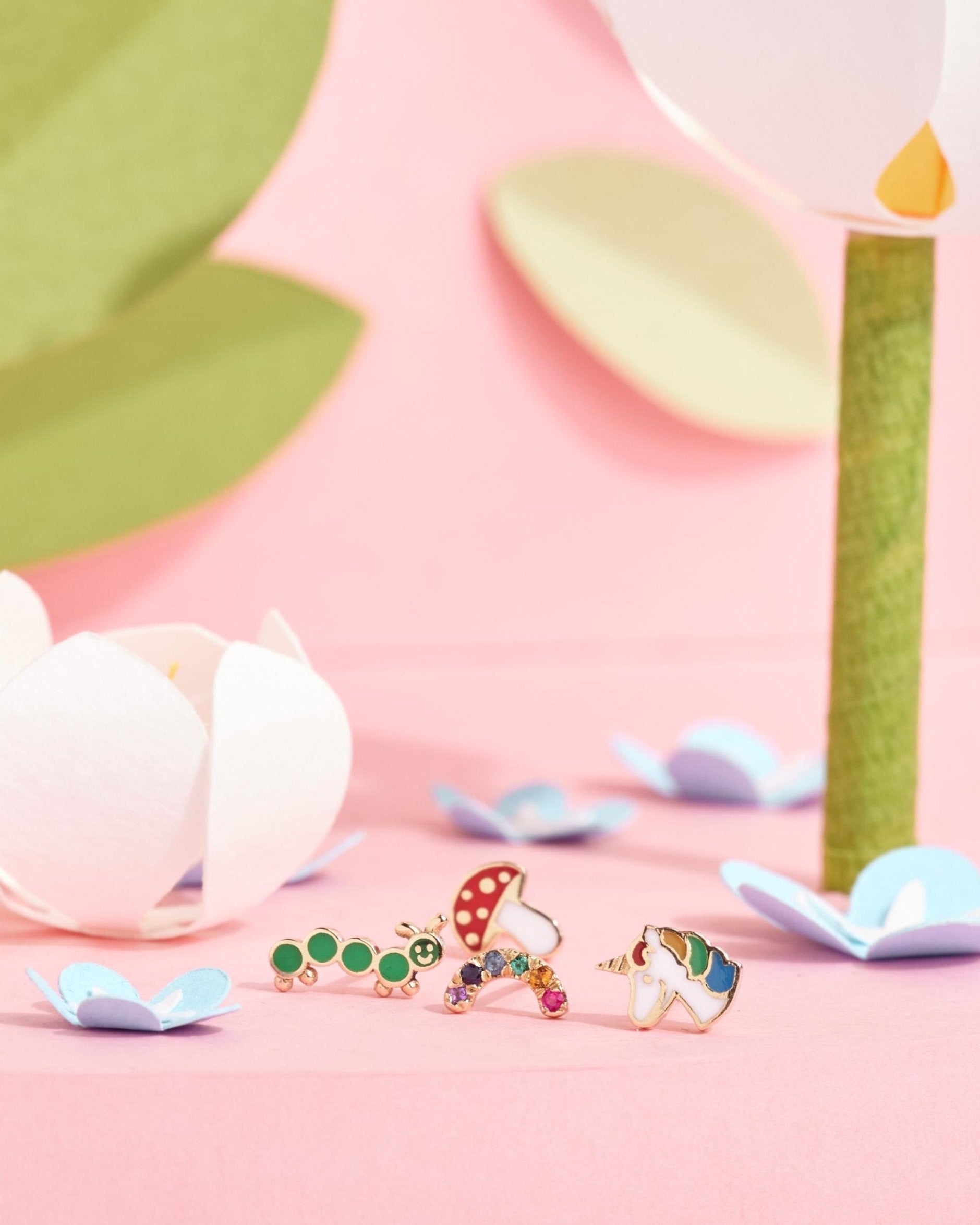 Caterpillar Gold Earring