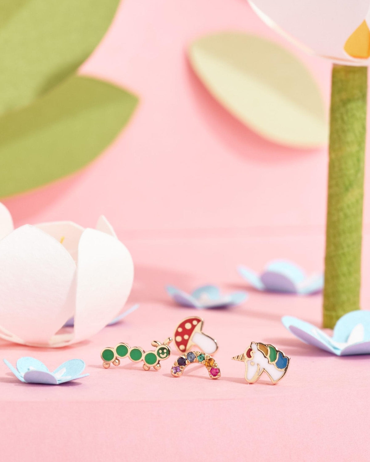 Gold Rainbow Earrings