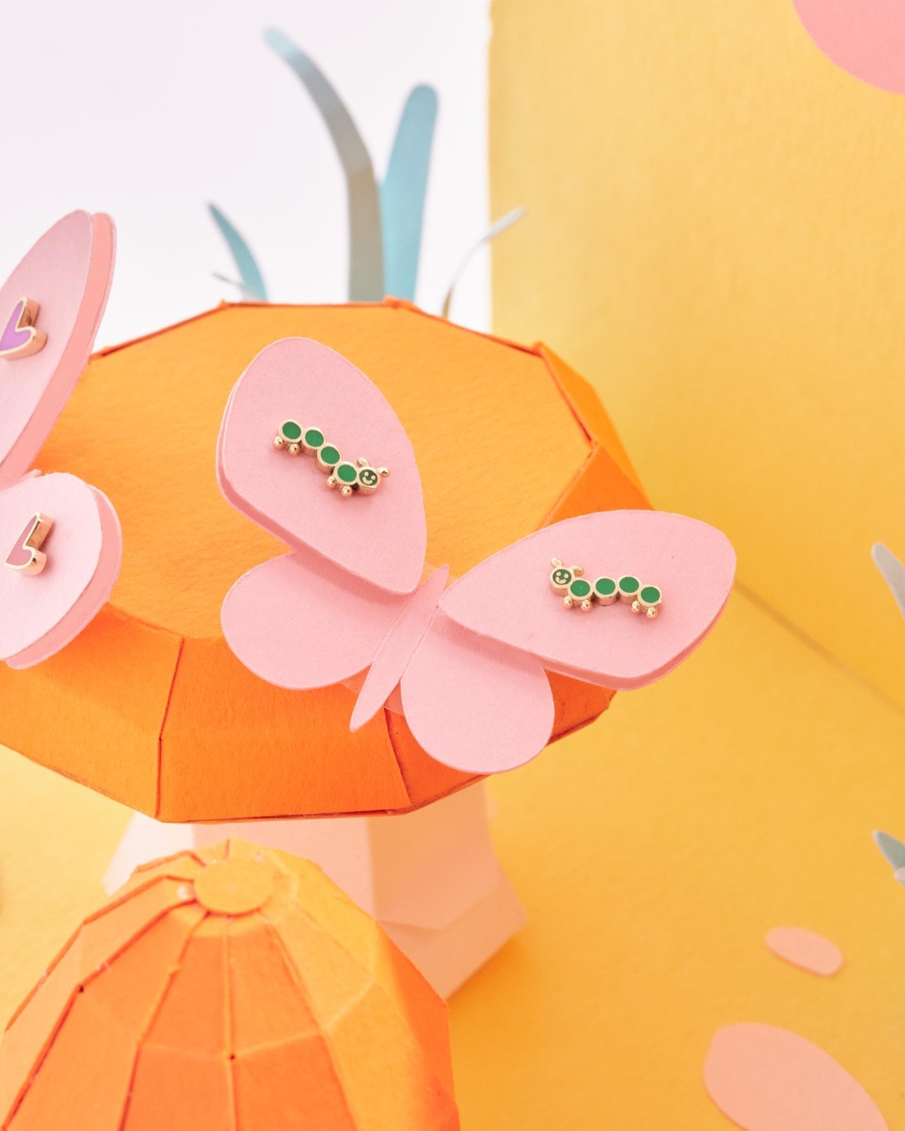 Caterpillar Gold Earring