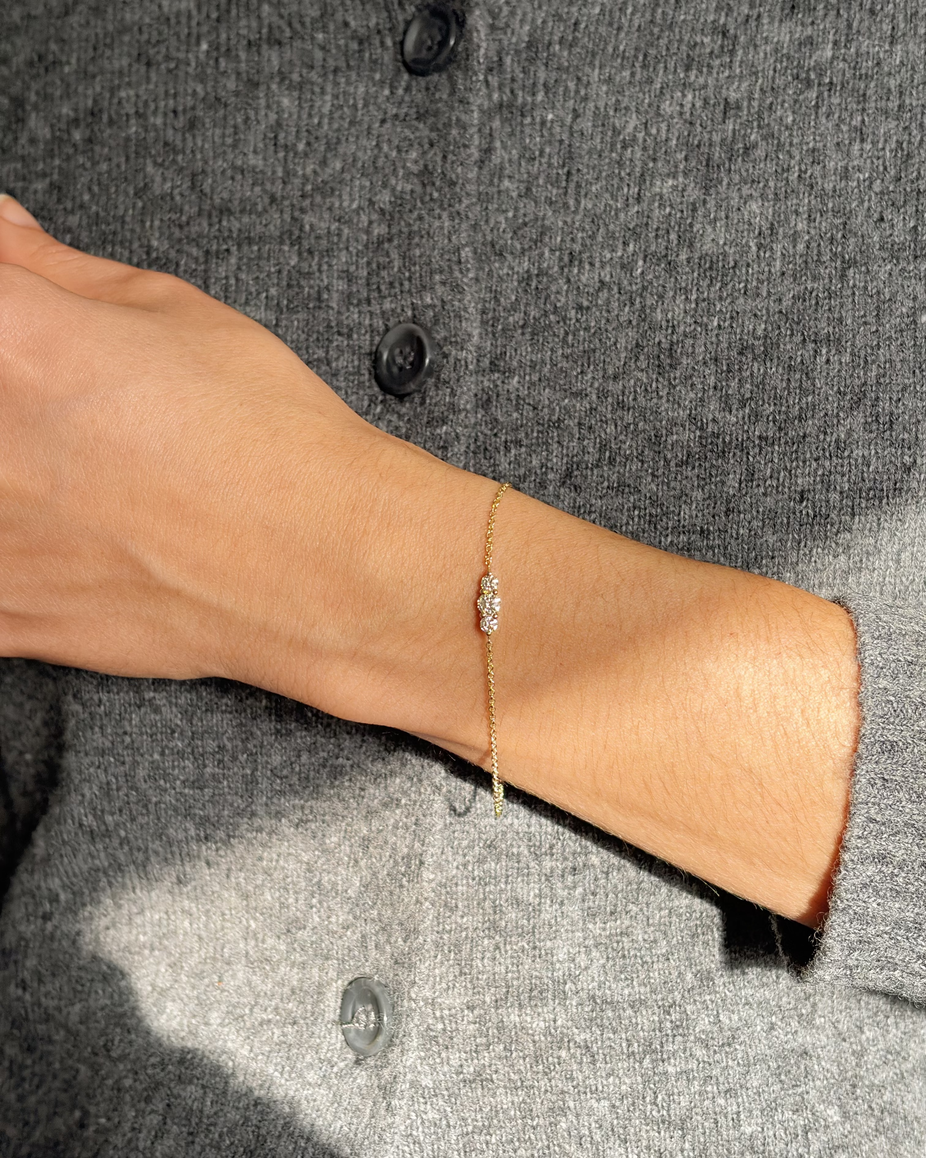 Audrey gold bracelet white diamonds