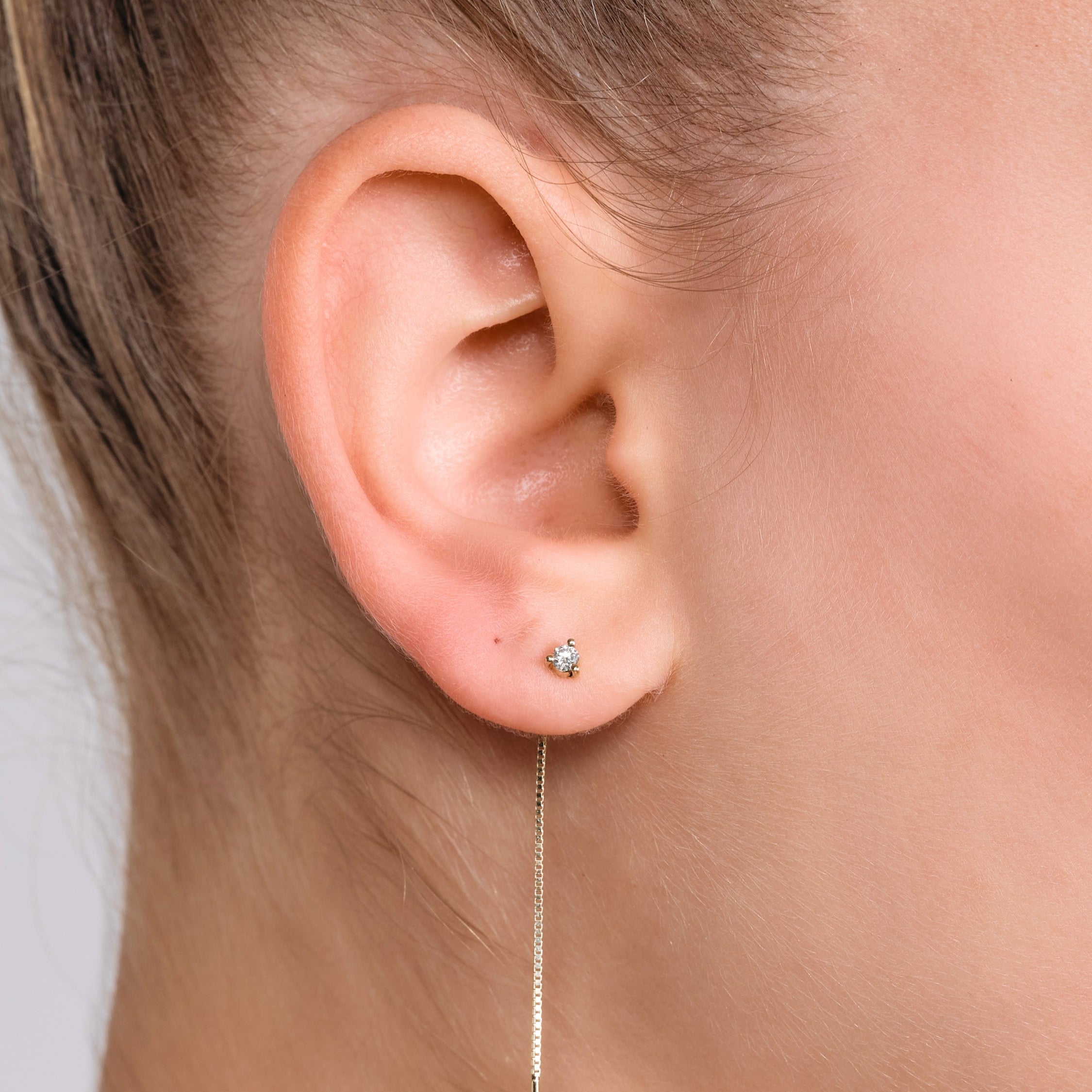 Noni White Diamond Earring