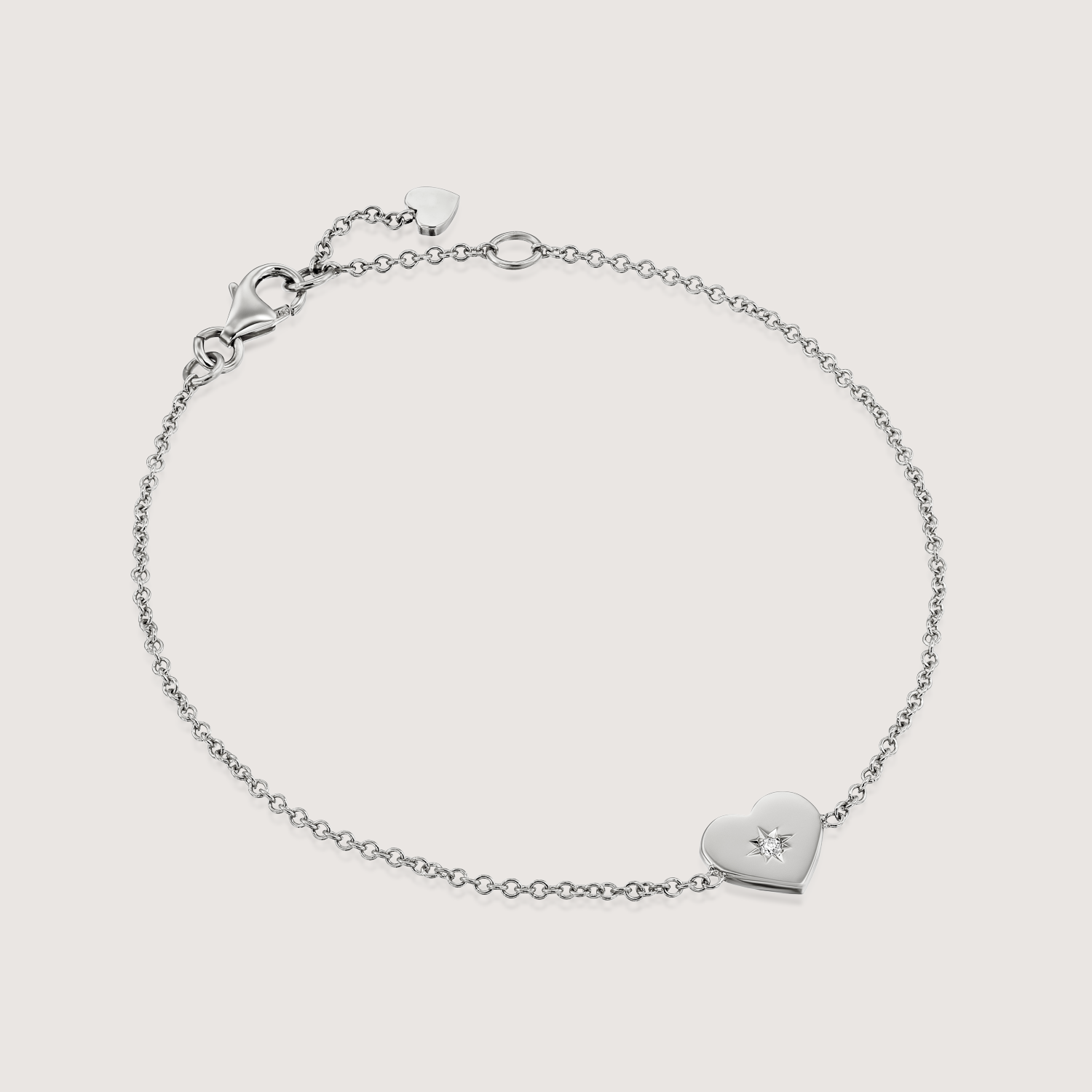 Heart Bracelet white diamond