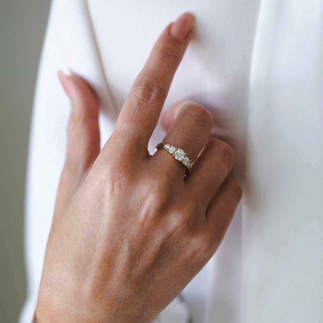 Suzana Gold Ring White Diamonds