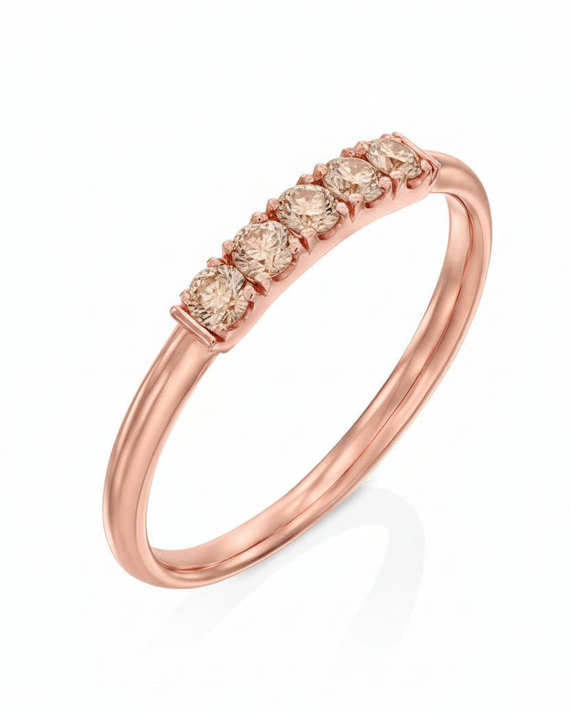 Candy Gold Ring cognac Diamonds