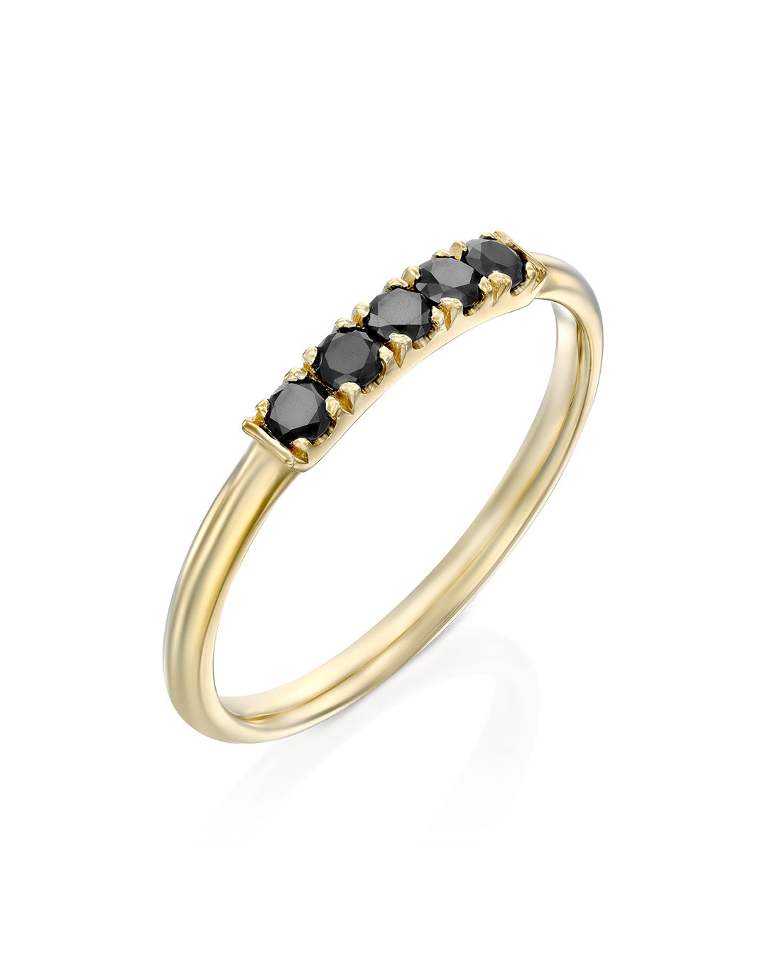 Candy Gold Ring Black Diamonds