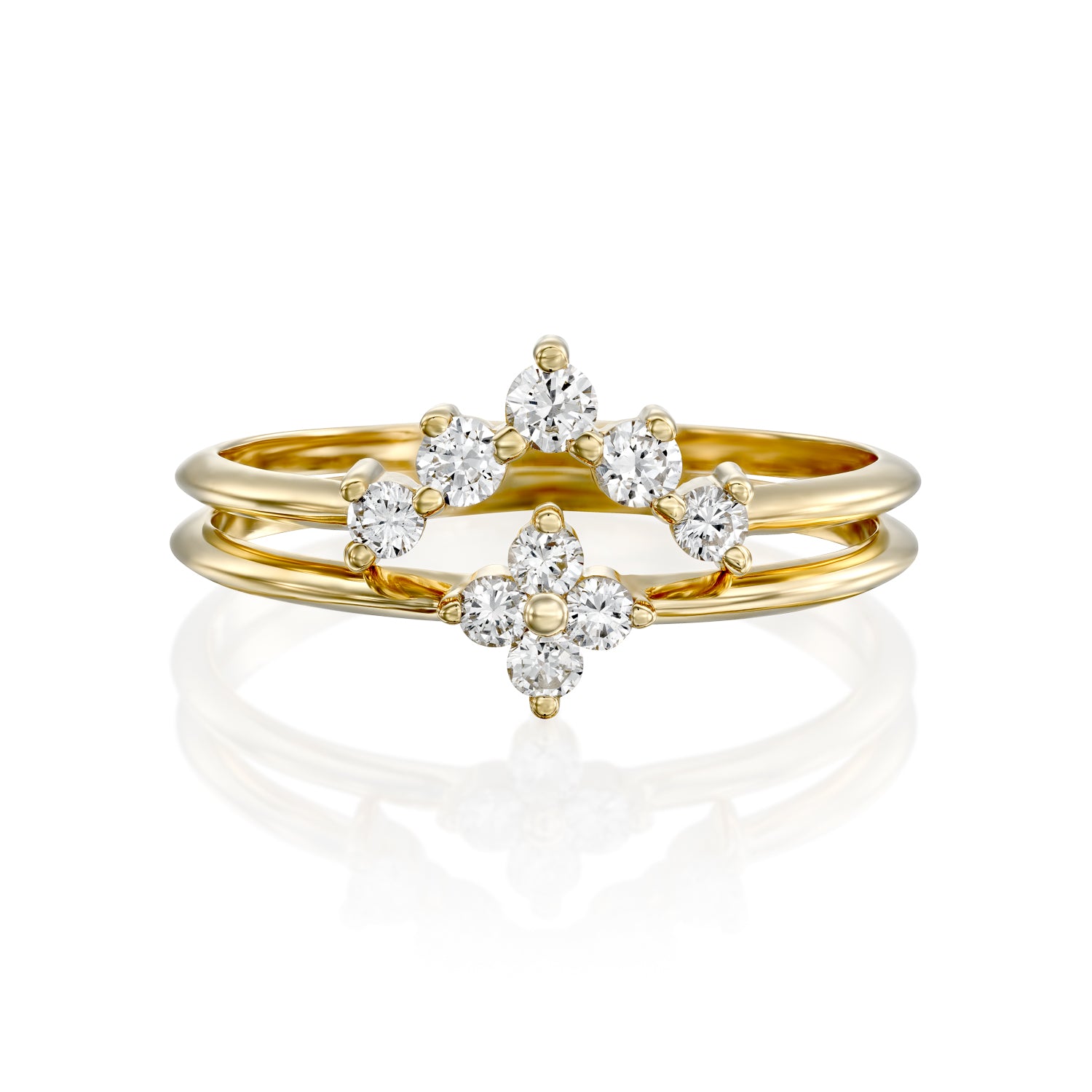 Beth Gold Ring With White Diamonds