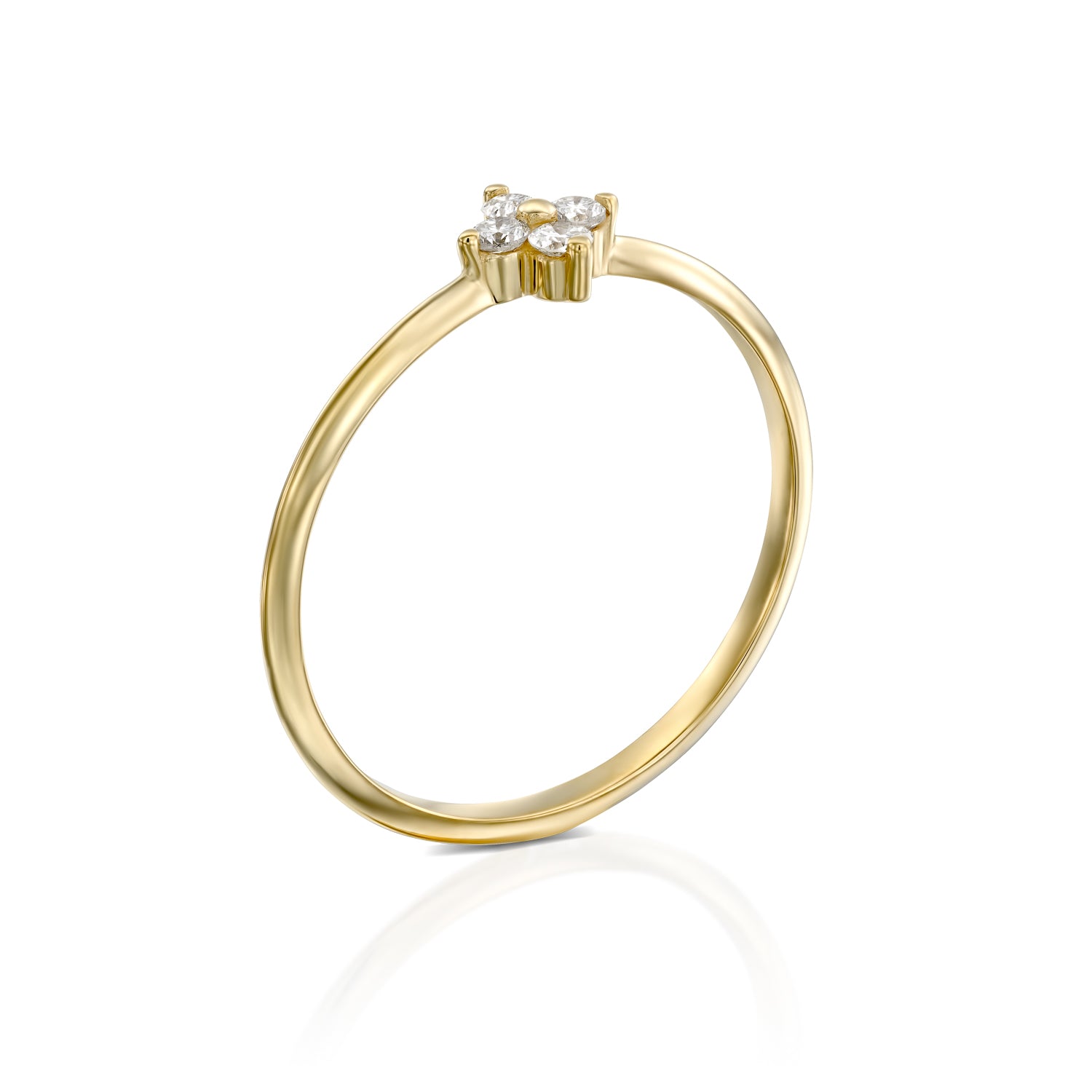 Beth Gold Ring With White Diamonds